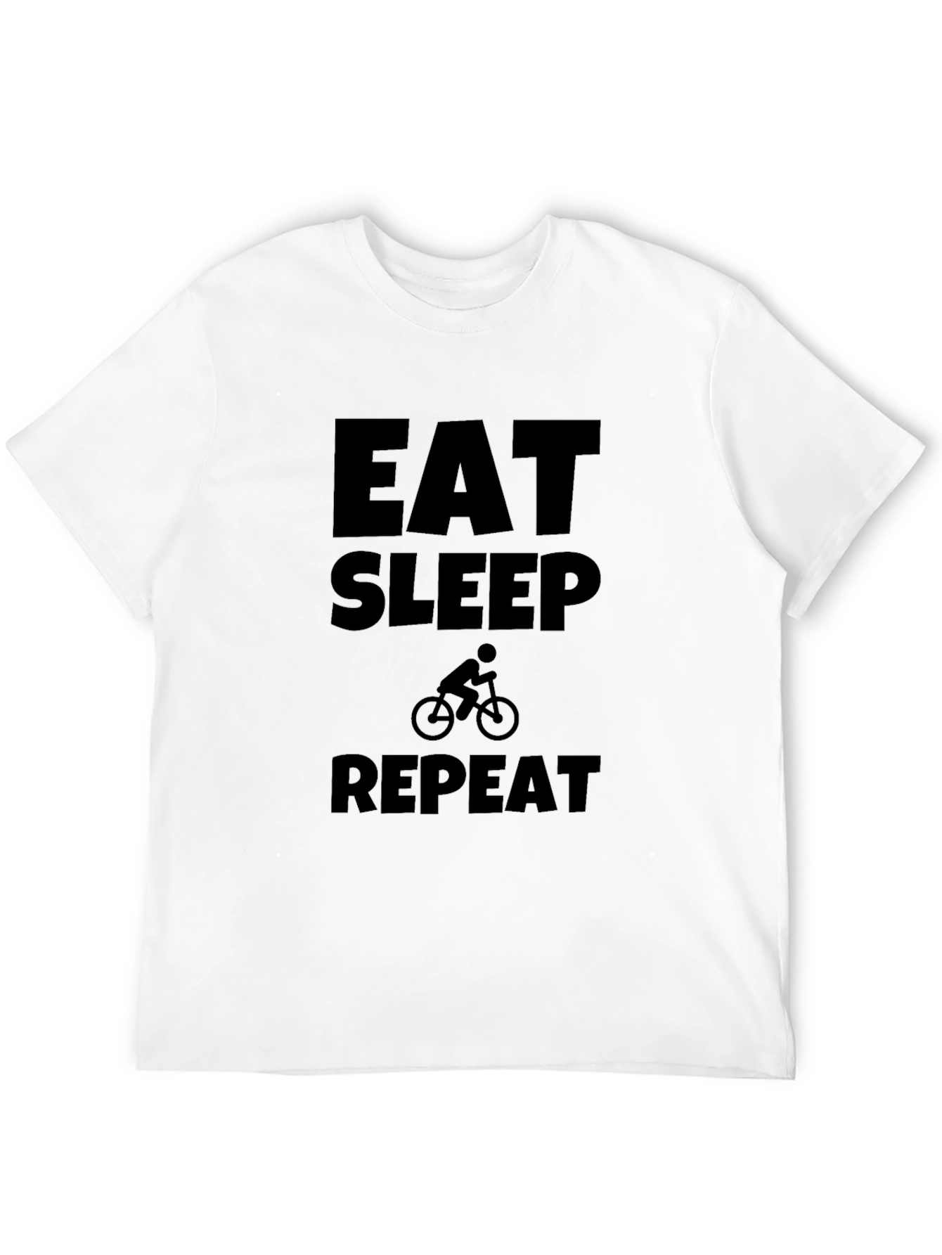 Eat Sleep Bike Repeat Black Graphic Tee