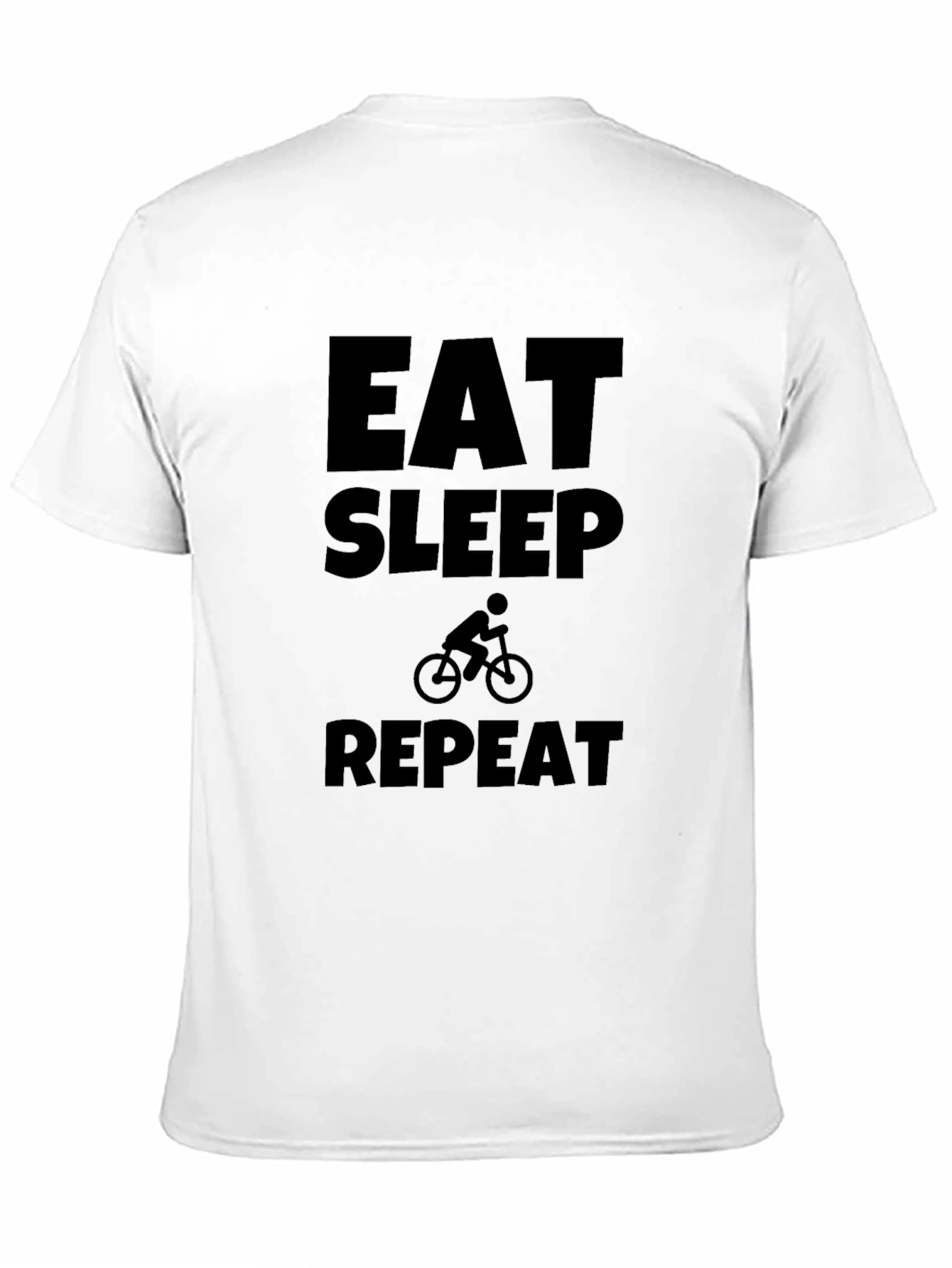Eat Sleep Bike Repeat Black Graphic Tee