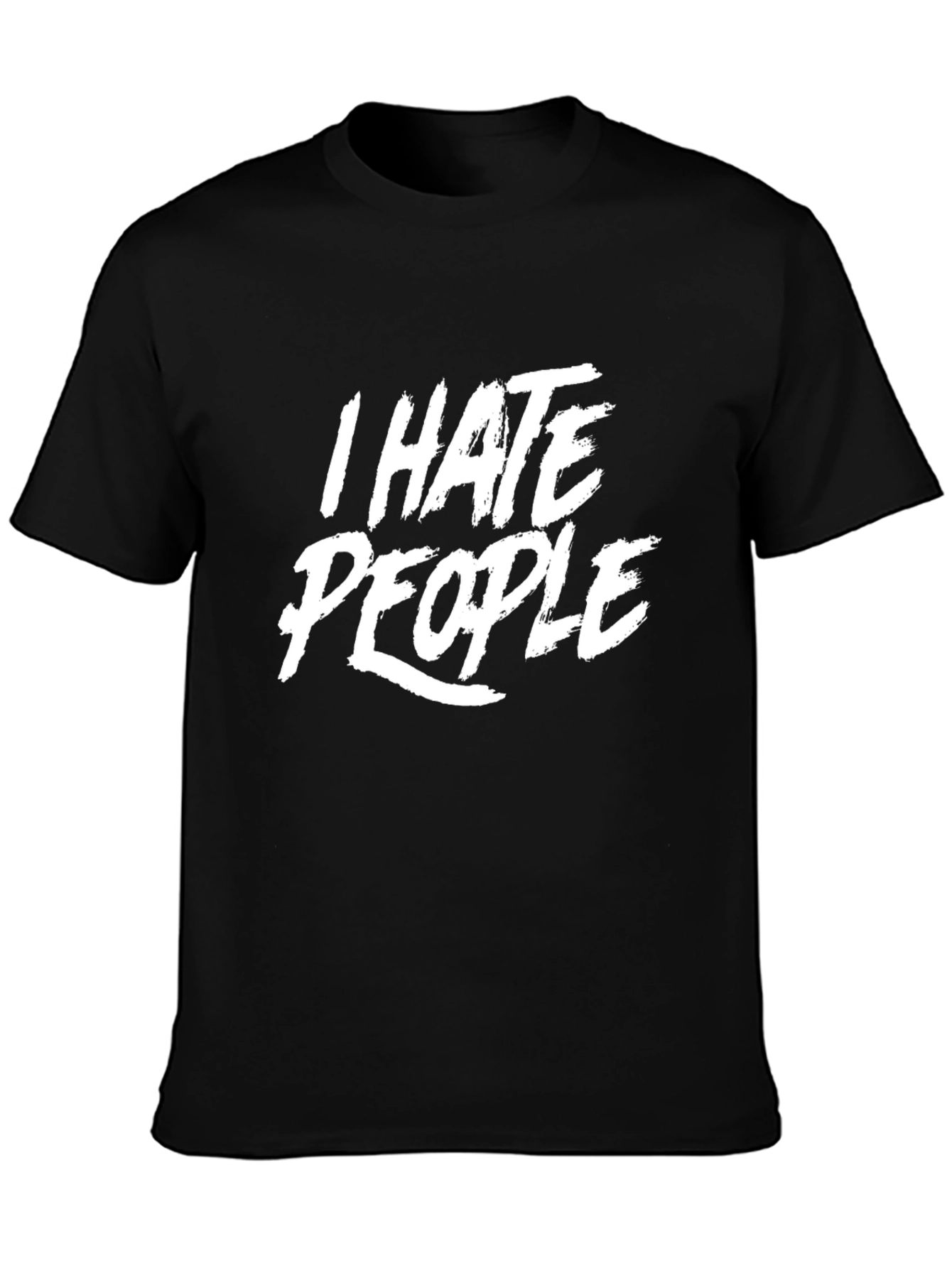 I Hate People Graphic Tee -  Black T-Shirt