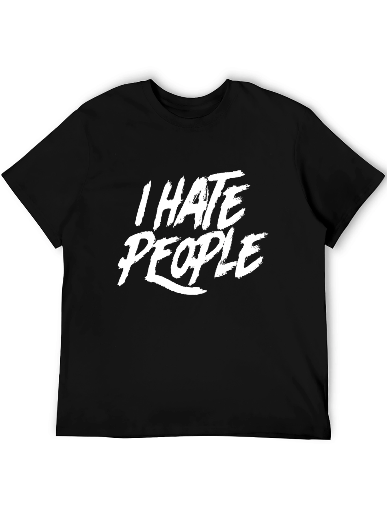 I Hate People Graphic Tee -  Black T-Shirt