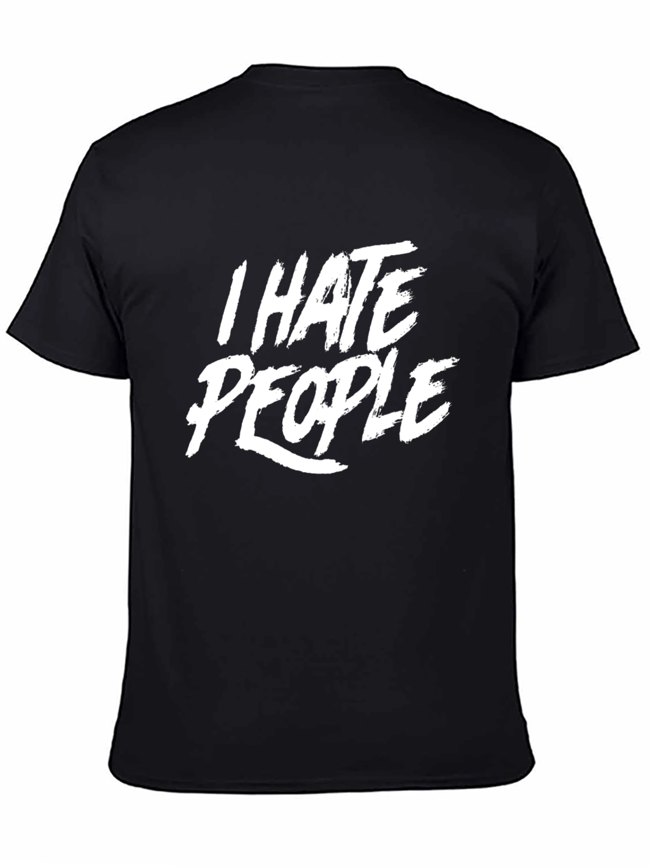 I Hate People Graphic Tee -  Black T-Shirt