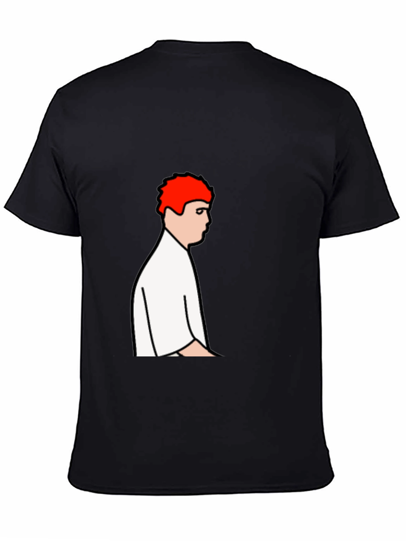 Cartoon Man Black T-Shirt - Unique Graphic Tee