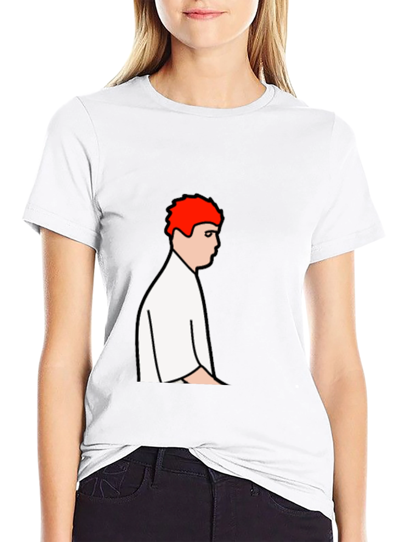 Cartoon Man Black T-Shirt - Unique Graphic Tee