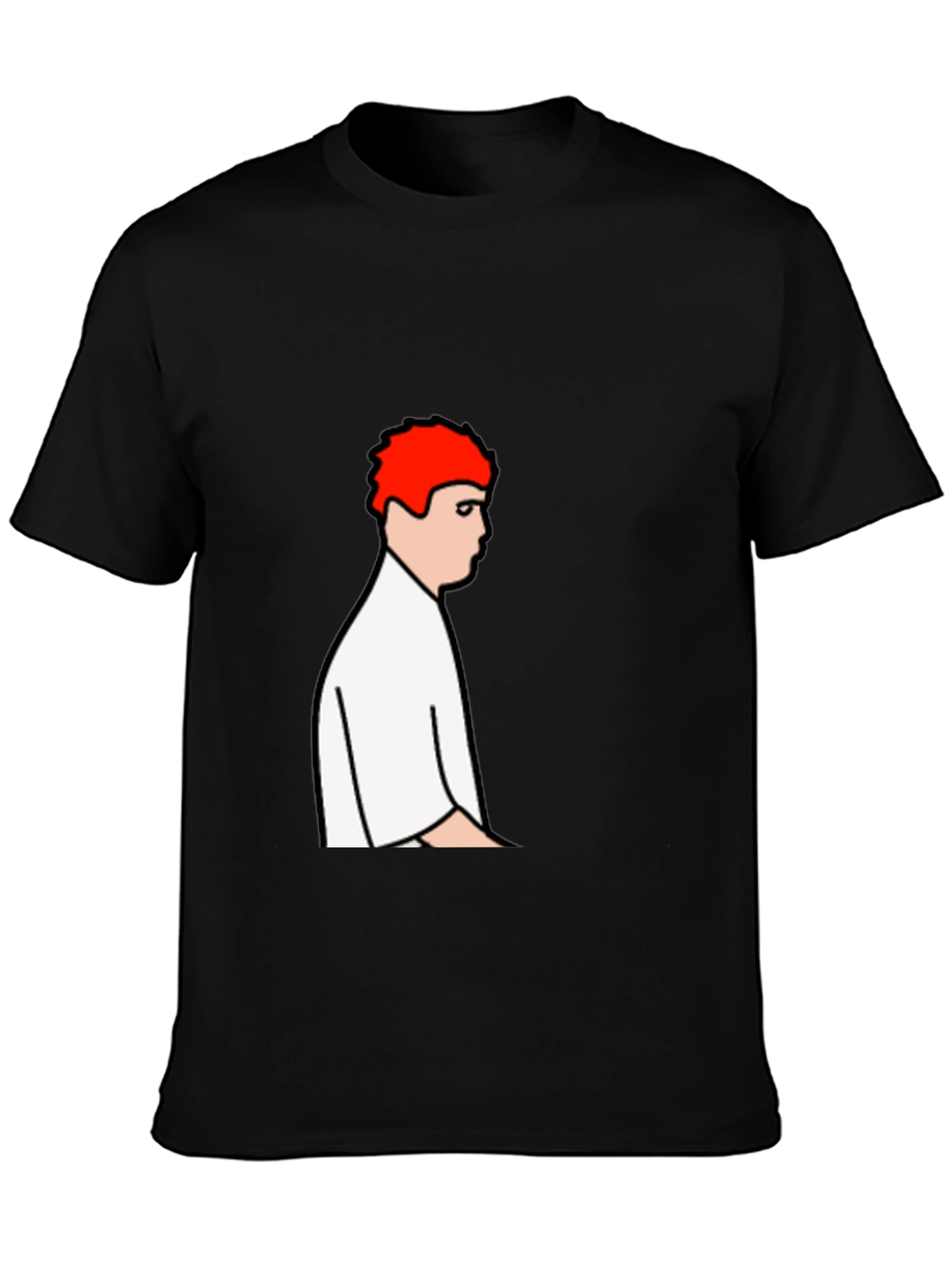 Cartoon Man Black T-Shirt - Unique Graphic Tee