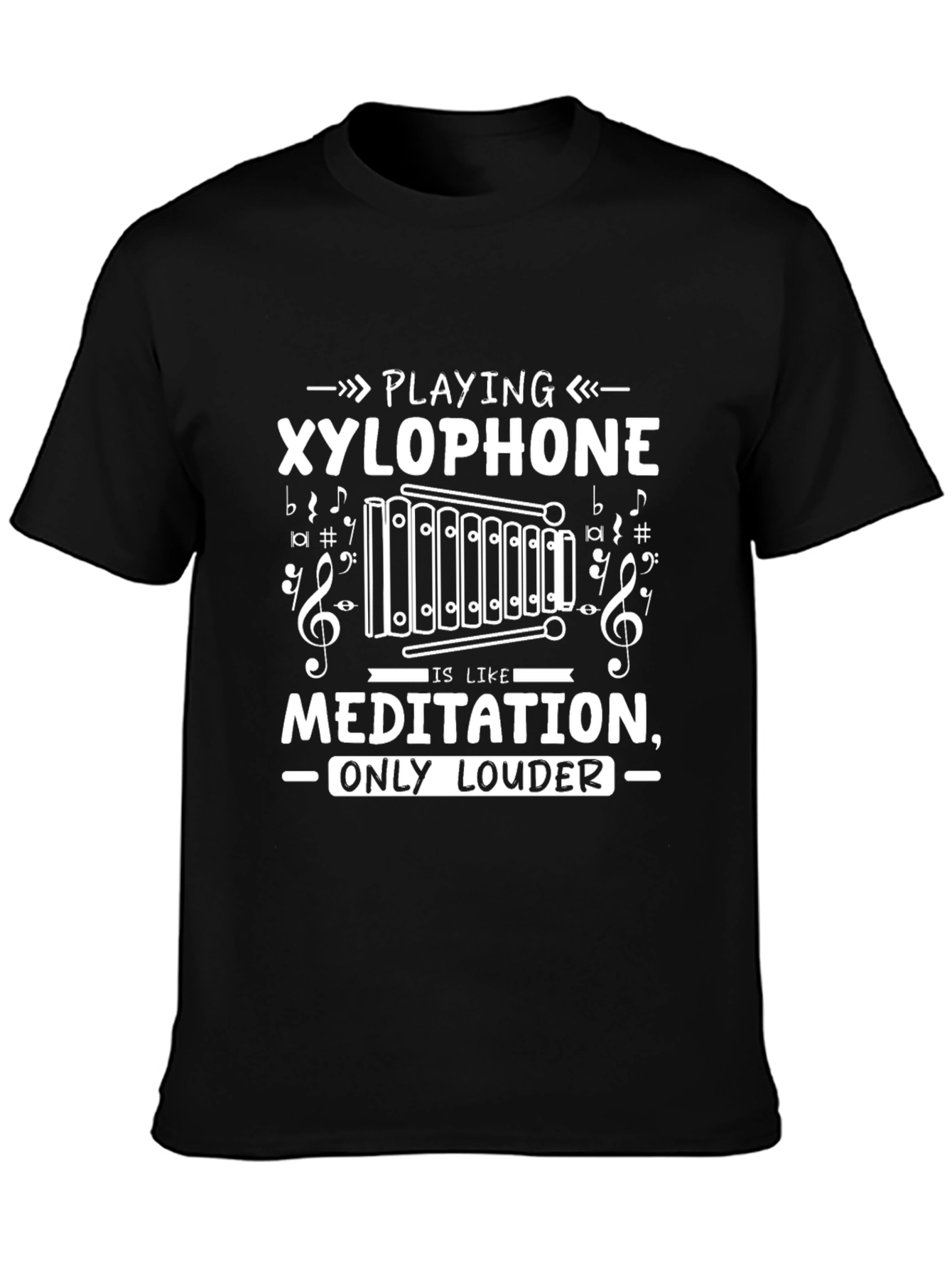 Playing Xylophone Meditation Funny Music T-Shirt