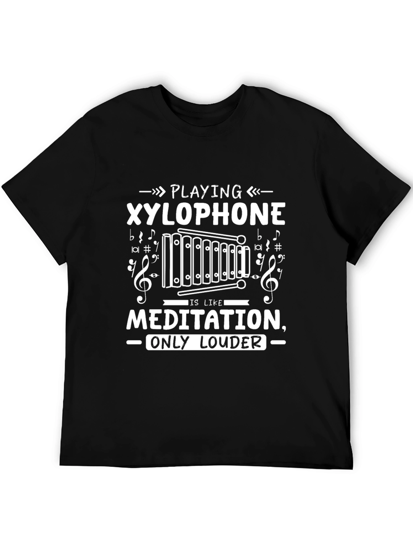 Playing Xylophone Meditation Funny Music T-Shirt