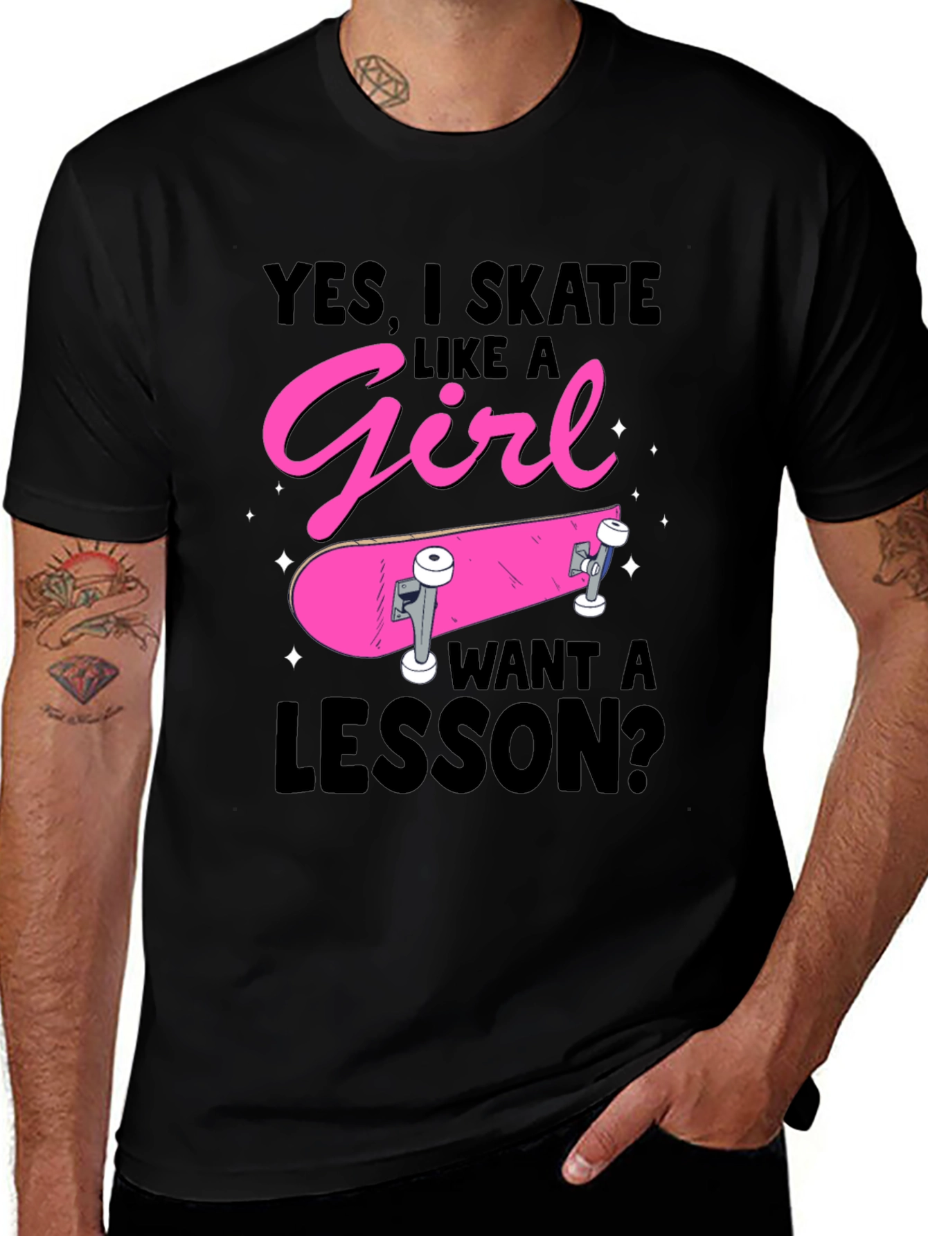 Skate Like a Girl T-Shirt Funny Skater Gift