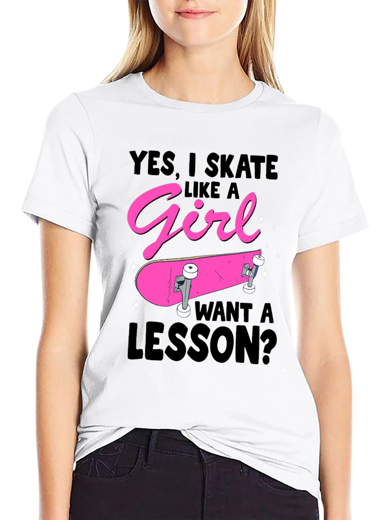 Skate Like a Girl T-Shirt Funny Skater Gift