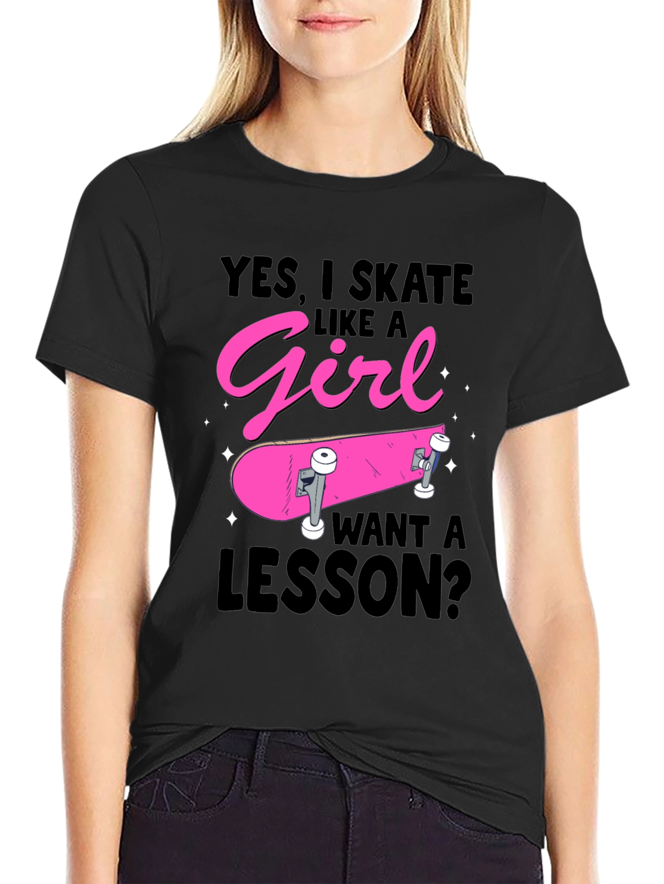 Skate Like a Girl T-Shirt Funny Skater Gift