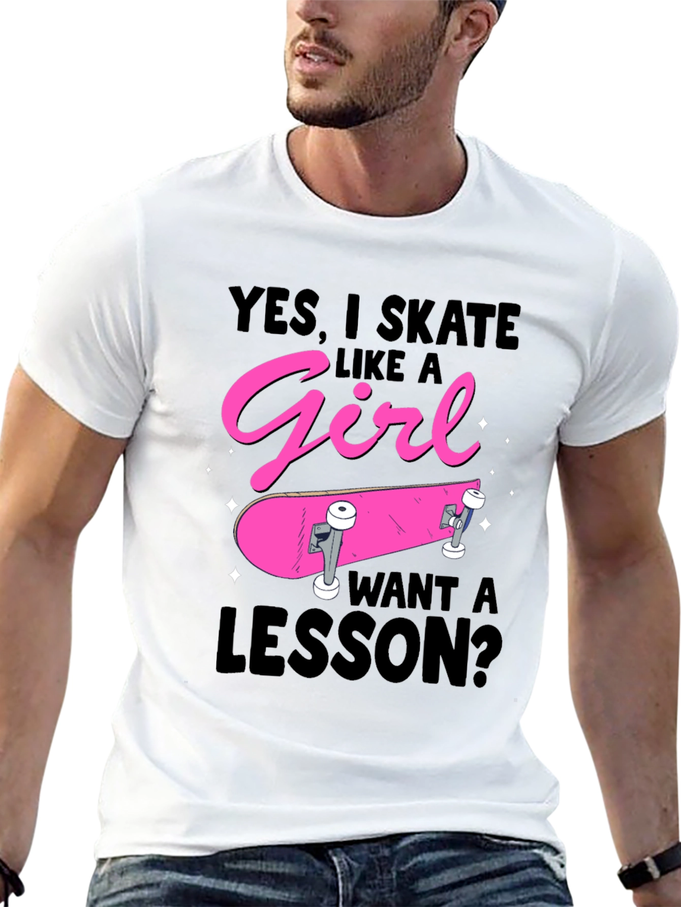 Skate Like a Girl T-Shirt Funny Skater Gift