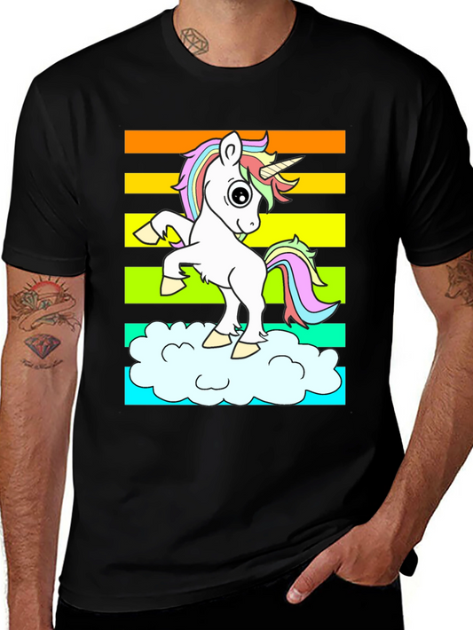 Unicorn Cloud T-Shirt - Rainbow Fun Design