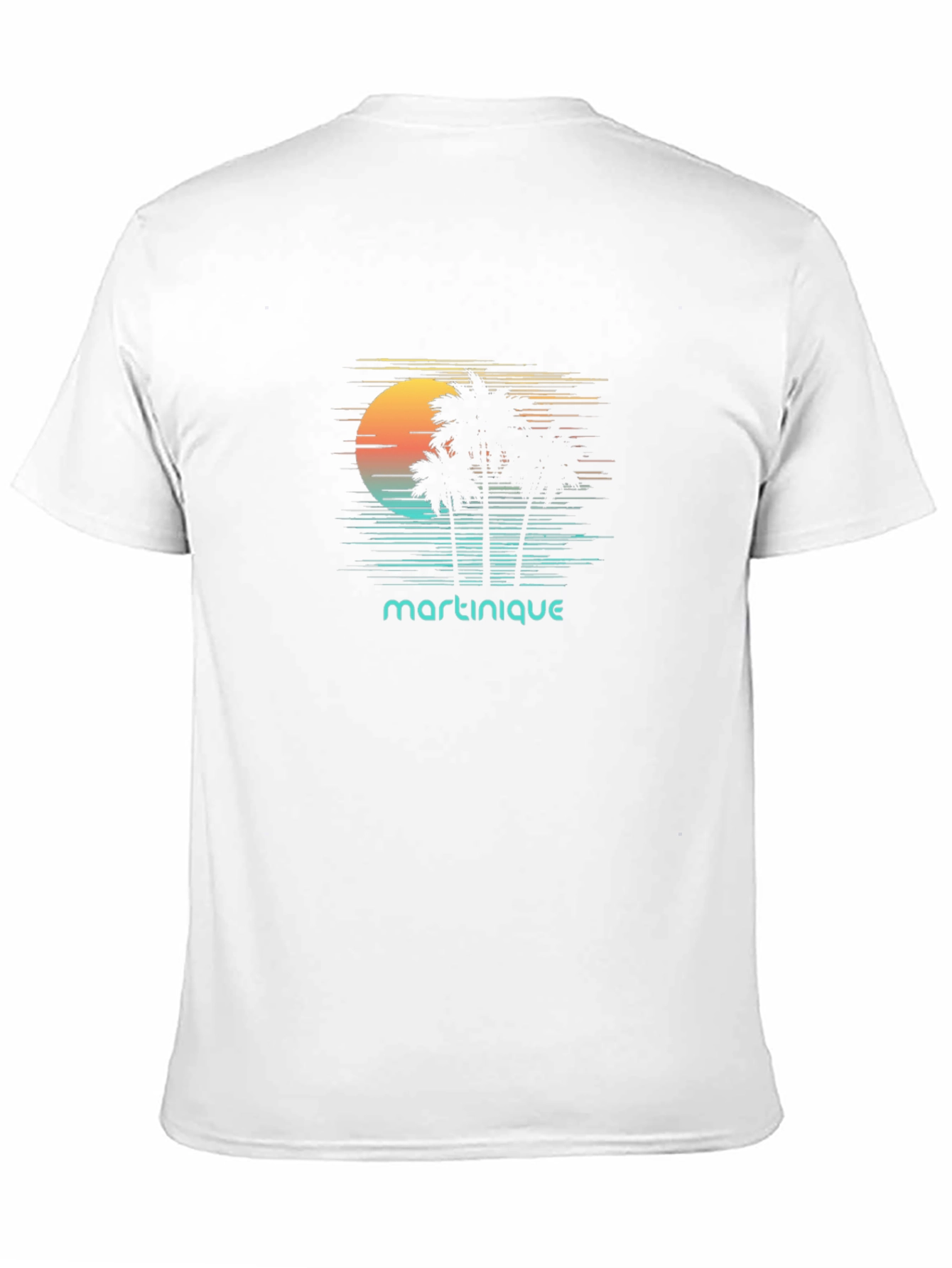 Martinique Palm Tree Sunset Graphic Tee