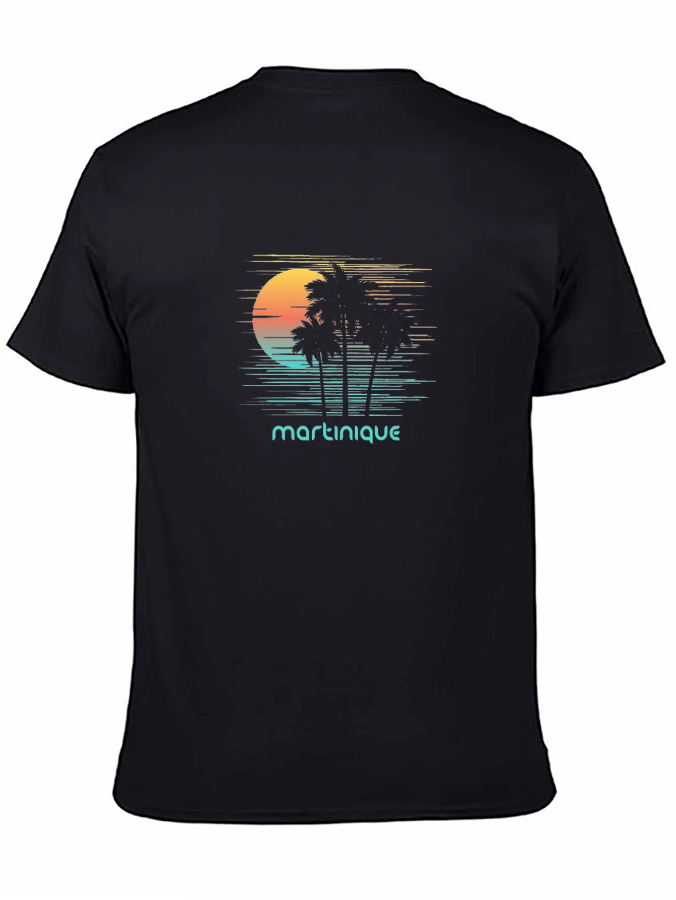 Martinique Palm Tree Sunset Graphic Tee
