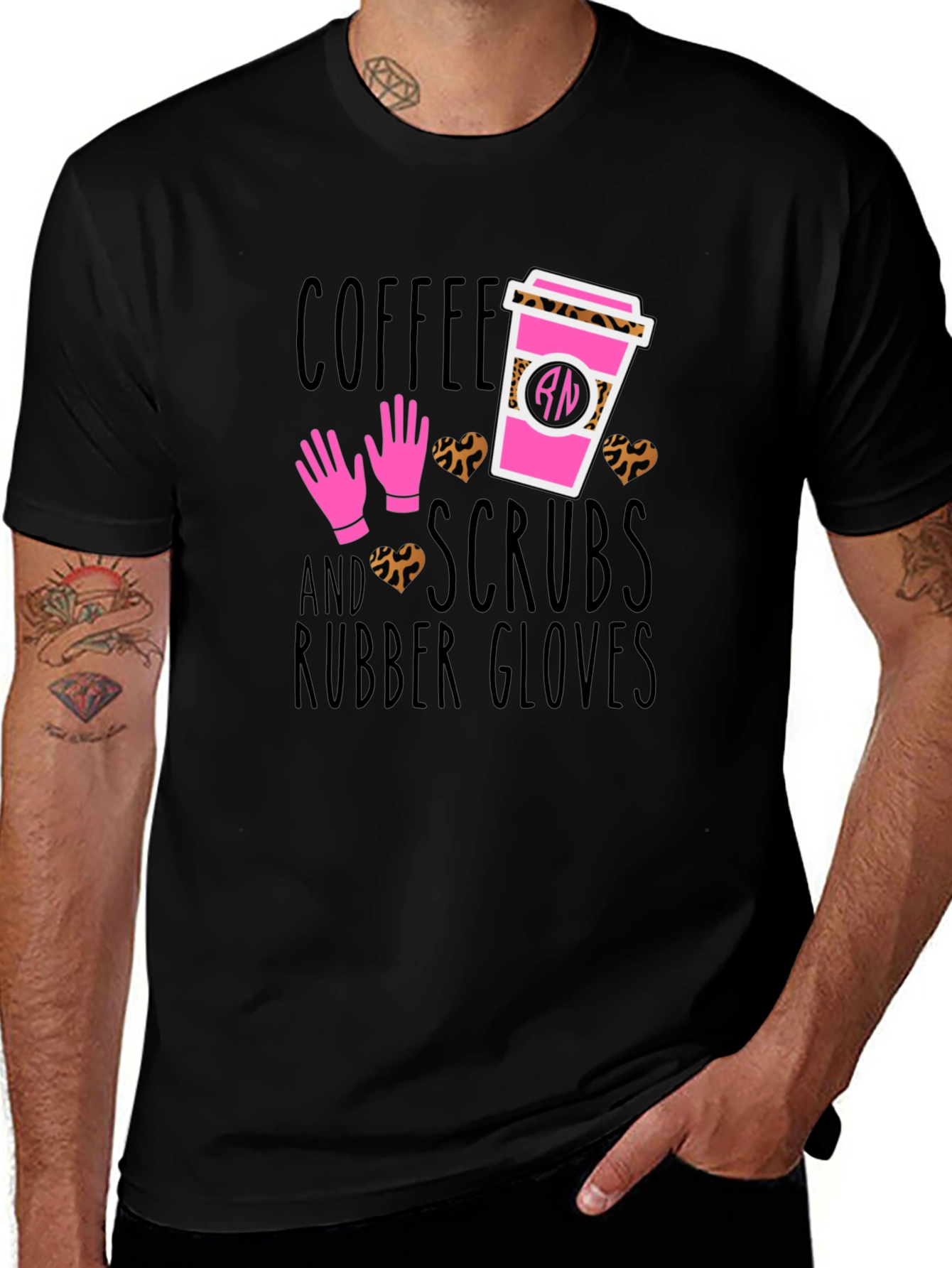 Coffee Scrubs Rubber Gloves T-Shirt