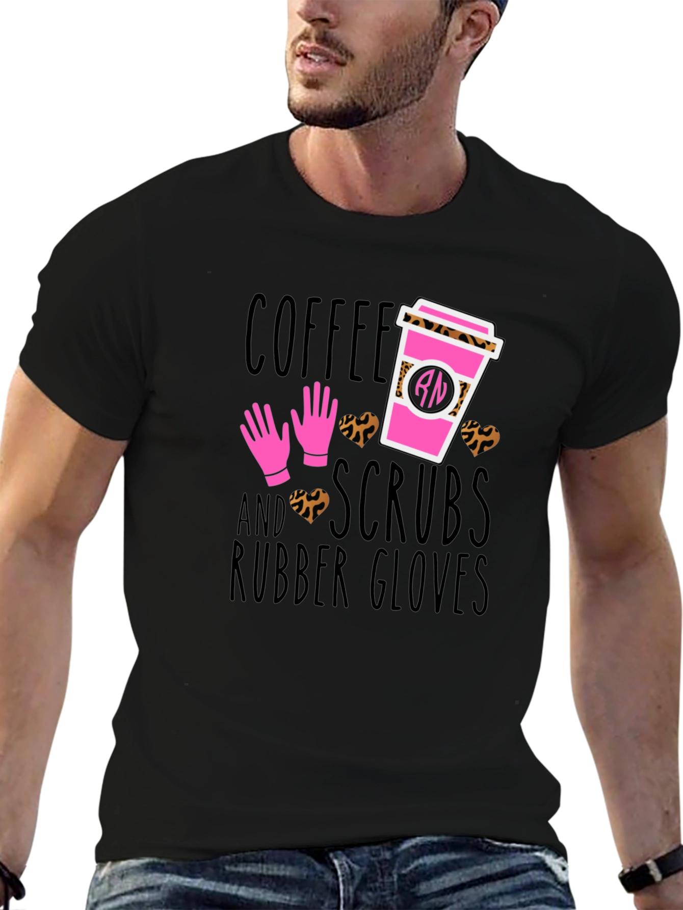 Coffee Scrubs Rubber Gloves T-Shirt