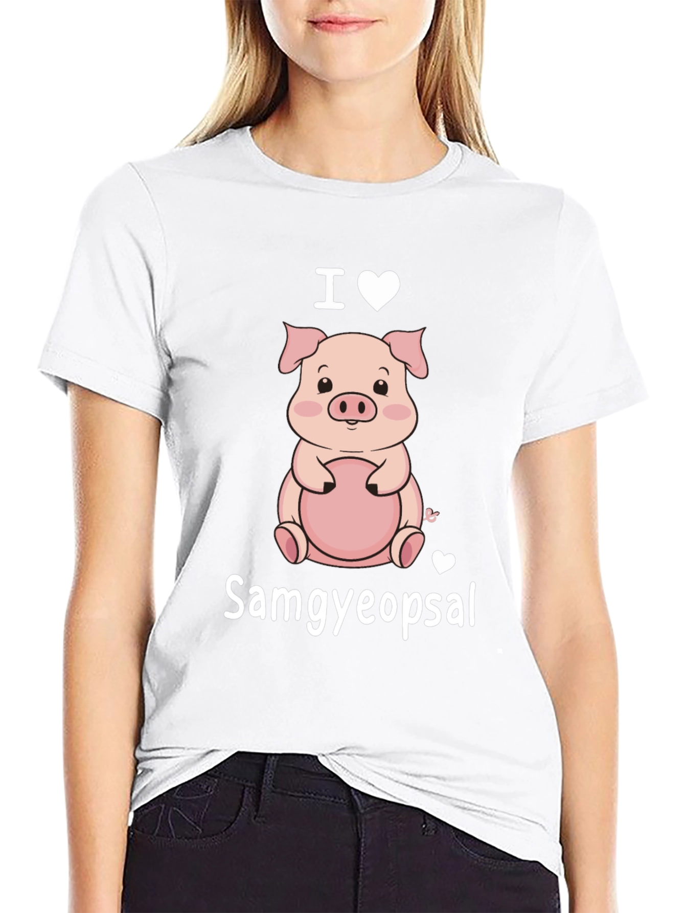 I Love Samgyeopsal Cute Pig T-Shirt