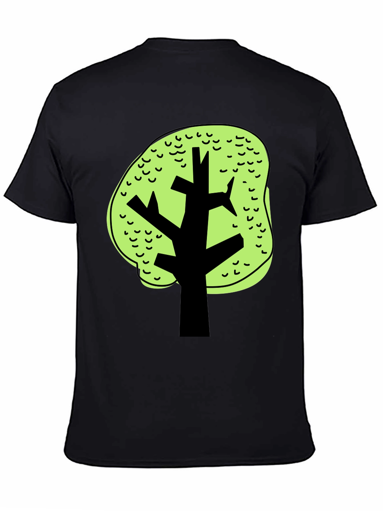 Funky Tree Graphic Black Tee
