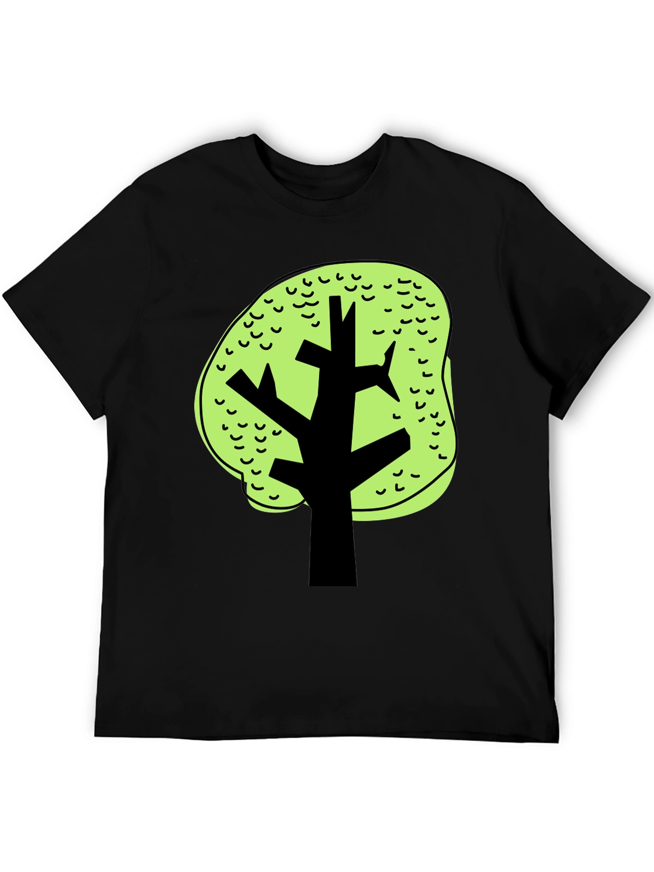 Funky Tree Graphic Black Tee