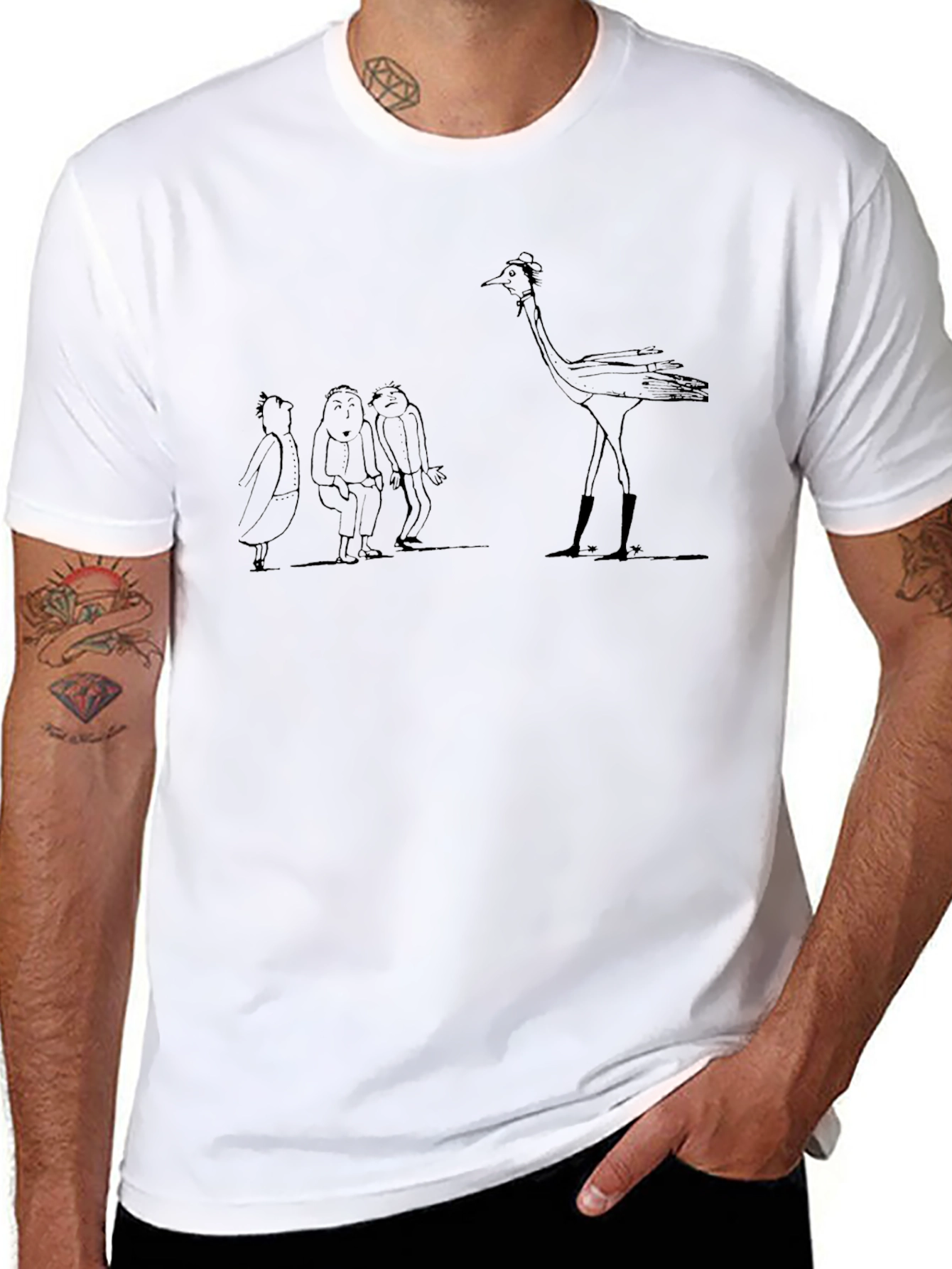 Quentin Blake Style Illustration Tee