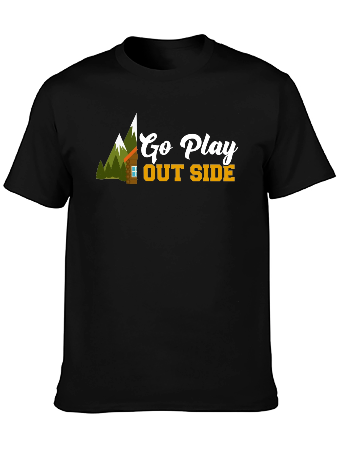 Go Play Outside Black T-Shirt