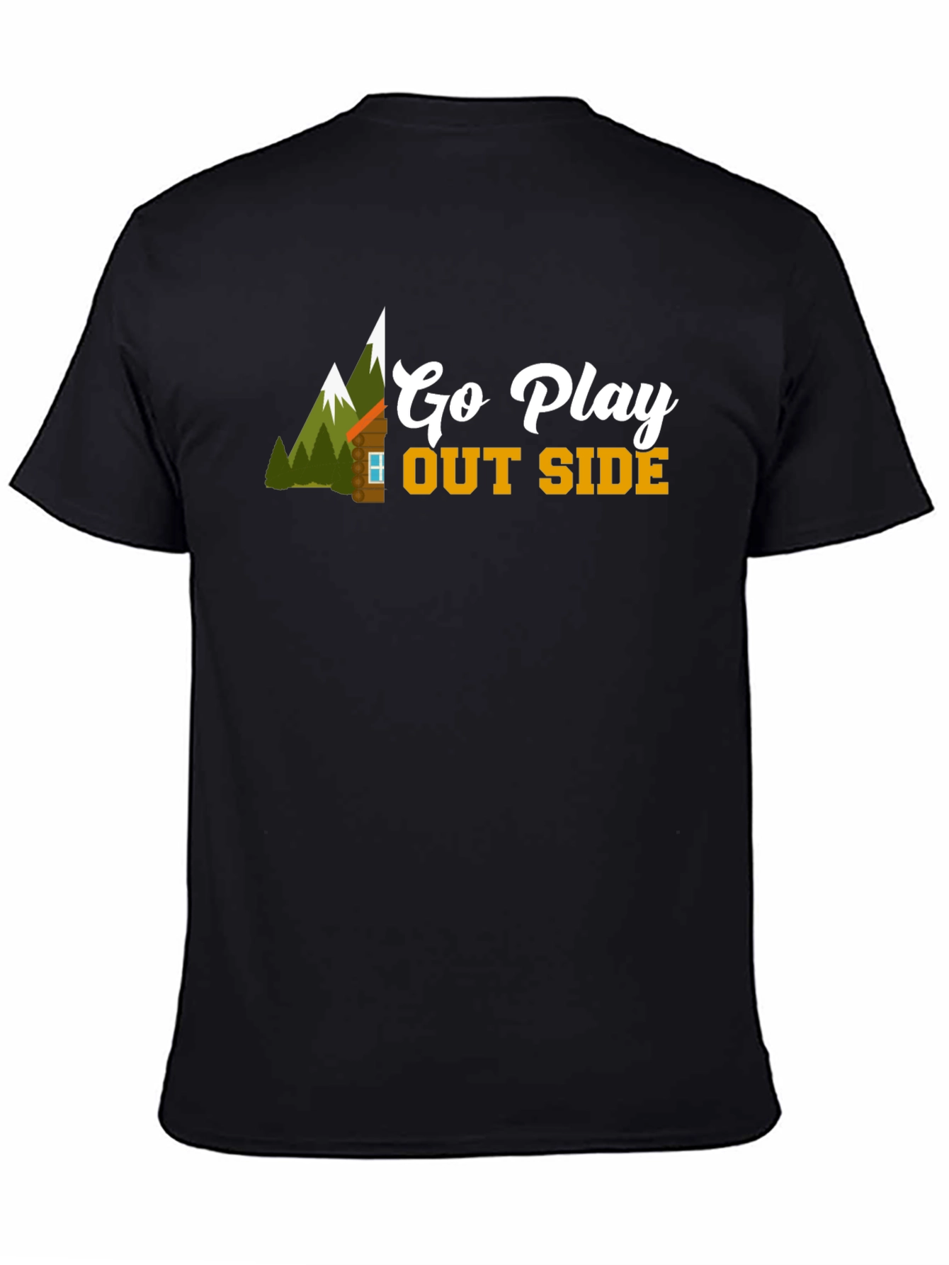 Go Play Outside Black T-Shirt