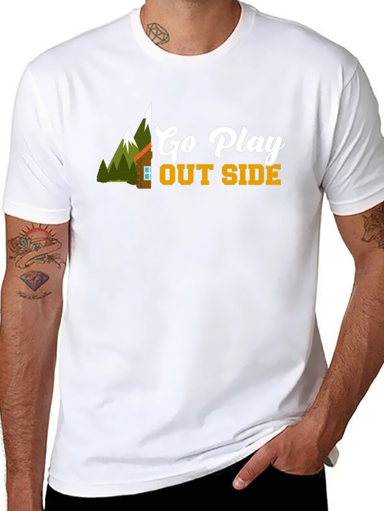Go Play Outside Black T-Shirt