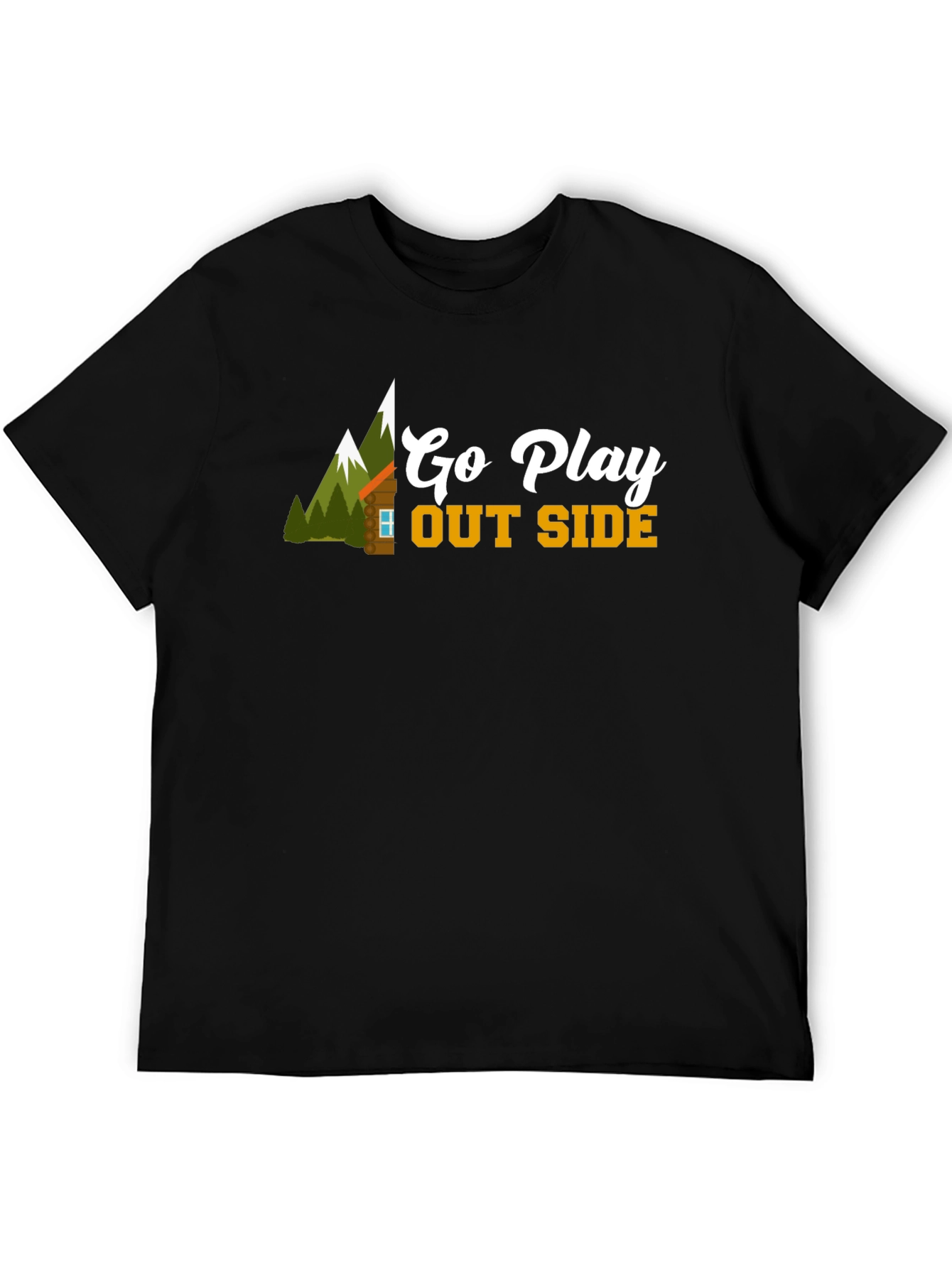 Go Play Outside Black T-Shirt