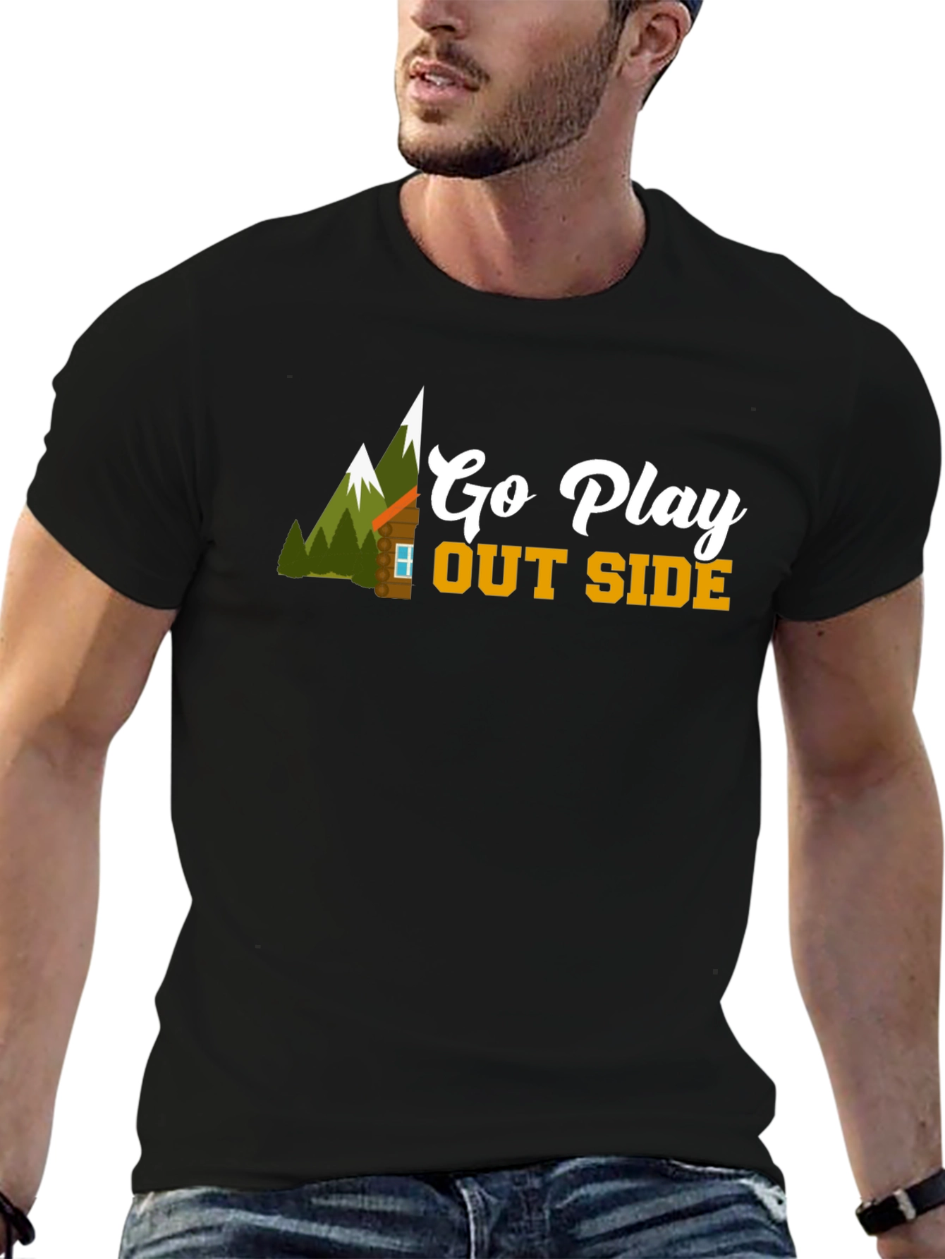 Go Play Outside Black T-Shirt