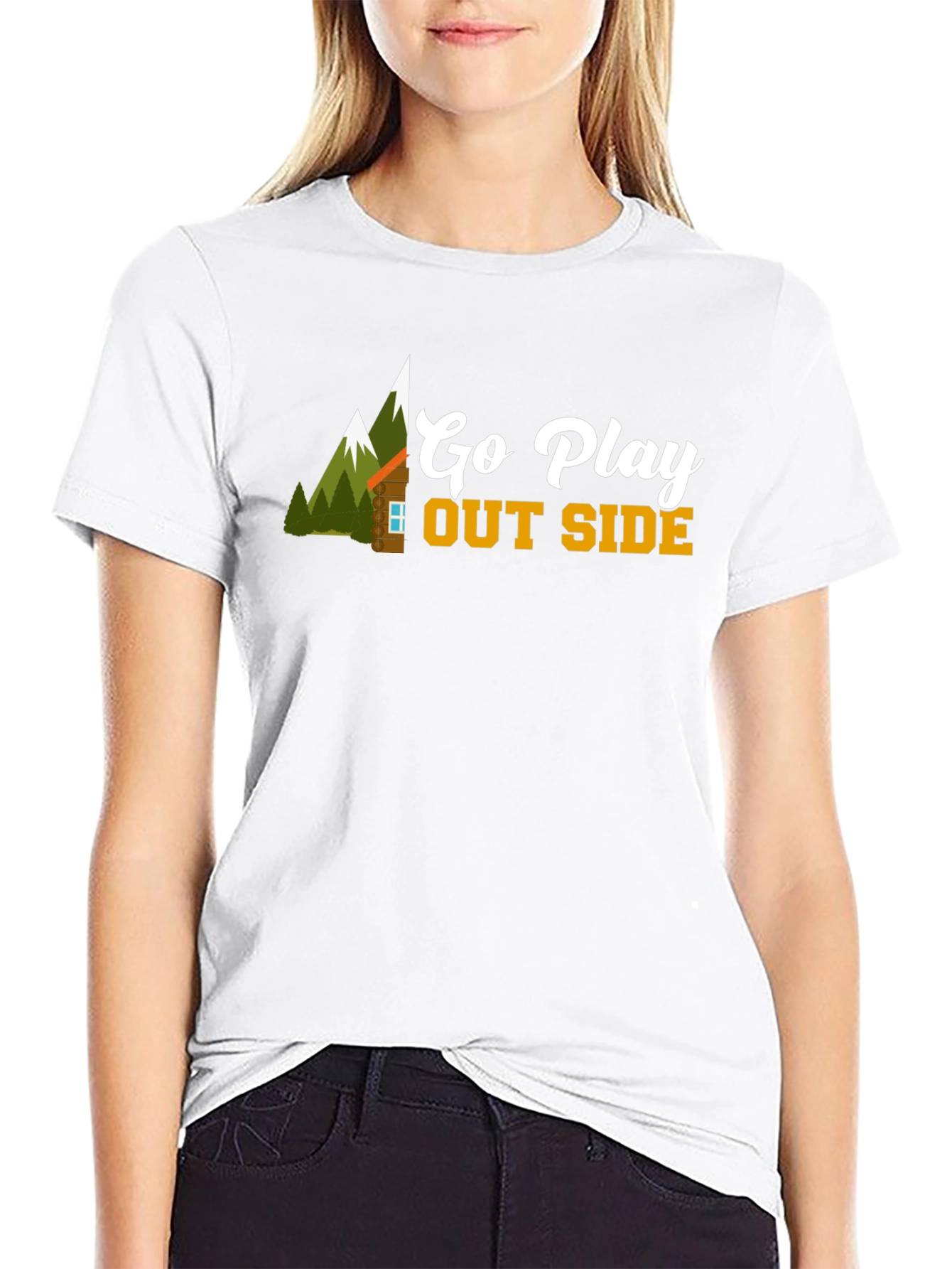Go Play Outside Black T-Shirt