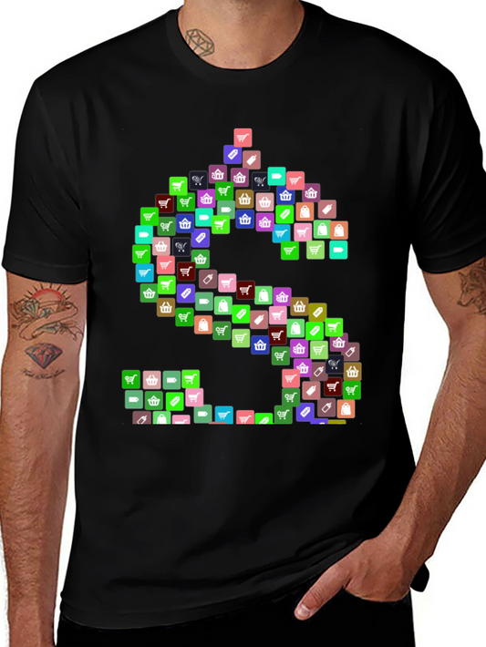 Shopping Icon Dollar Sign Graphic T-Shirt