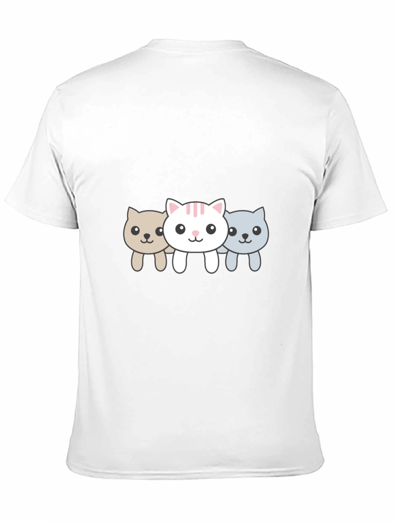 Cute Cat Trio Black Graphic Tee