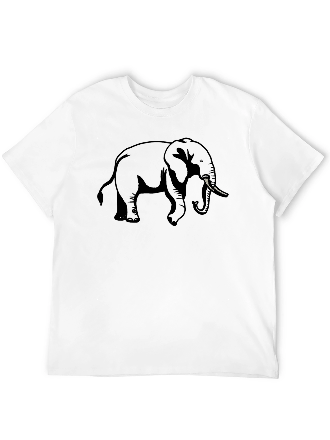 Elephant Graphic Tee - Classic Black Cotton T-Shirt