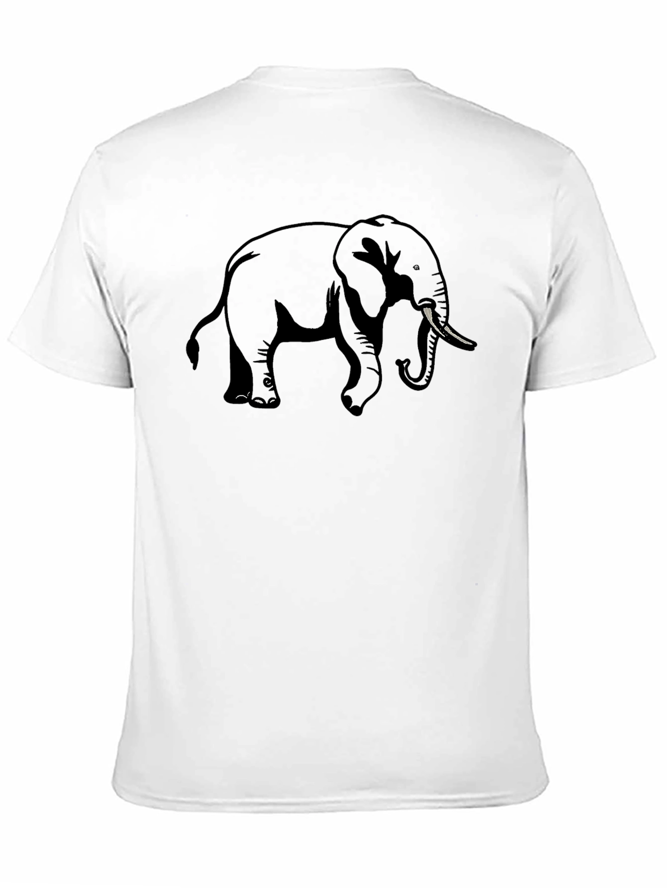 Elephant Graphic Tee - Classic Black Cotton T-Shirt