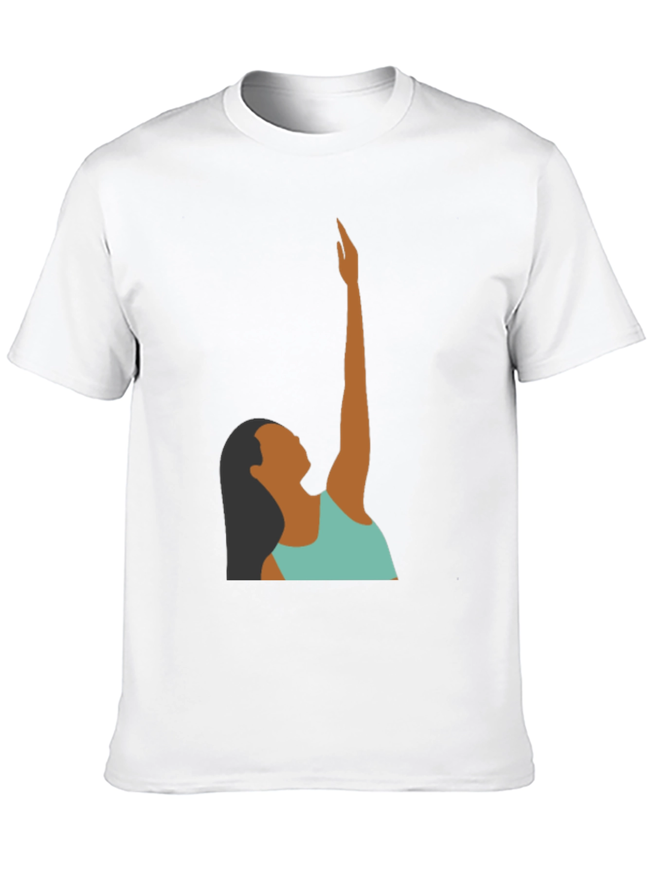 Woman Reaching Graphic Tee - Black