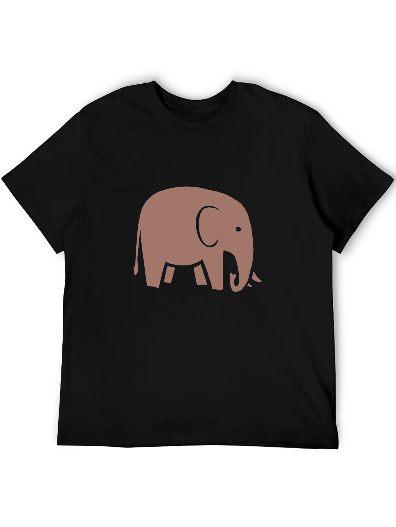 Elephant Graphic Tee - Casual Black T-Shirt