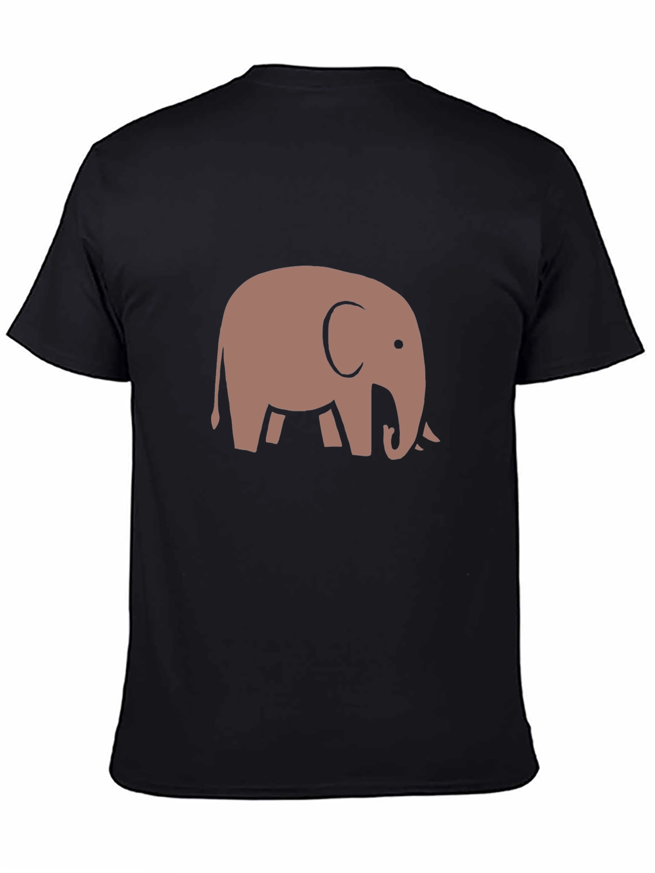 Elephant Graphic Tee - Casual Black T-Shirt