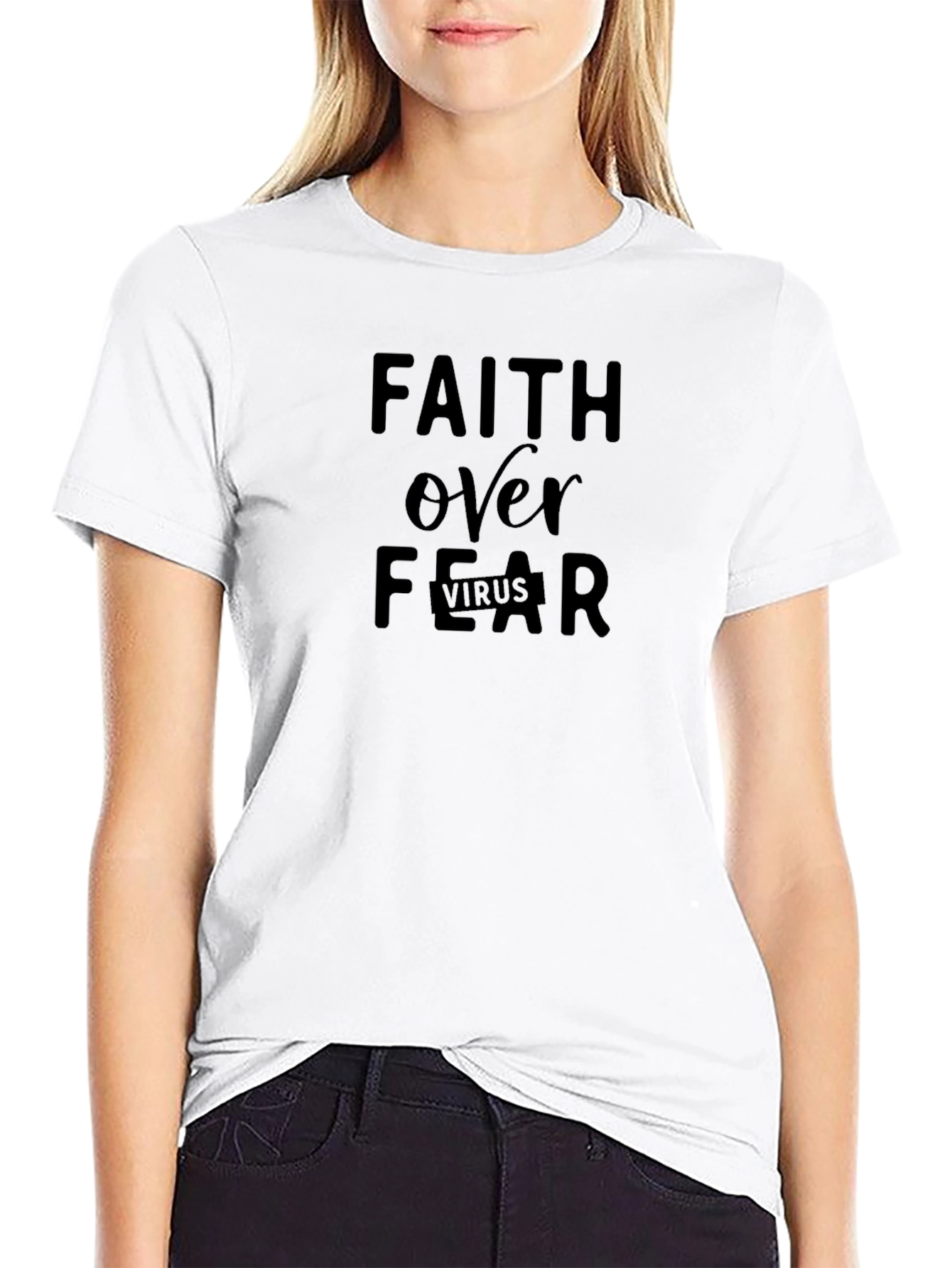 Faith Over Fear T-Shirt - Inspirational Message