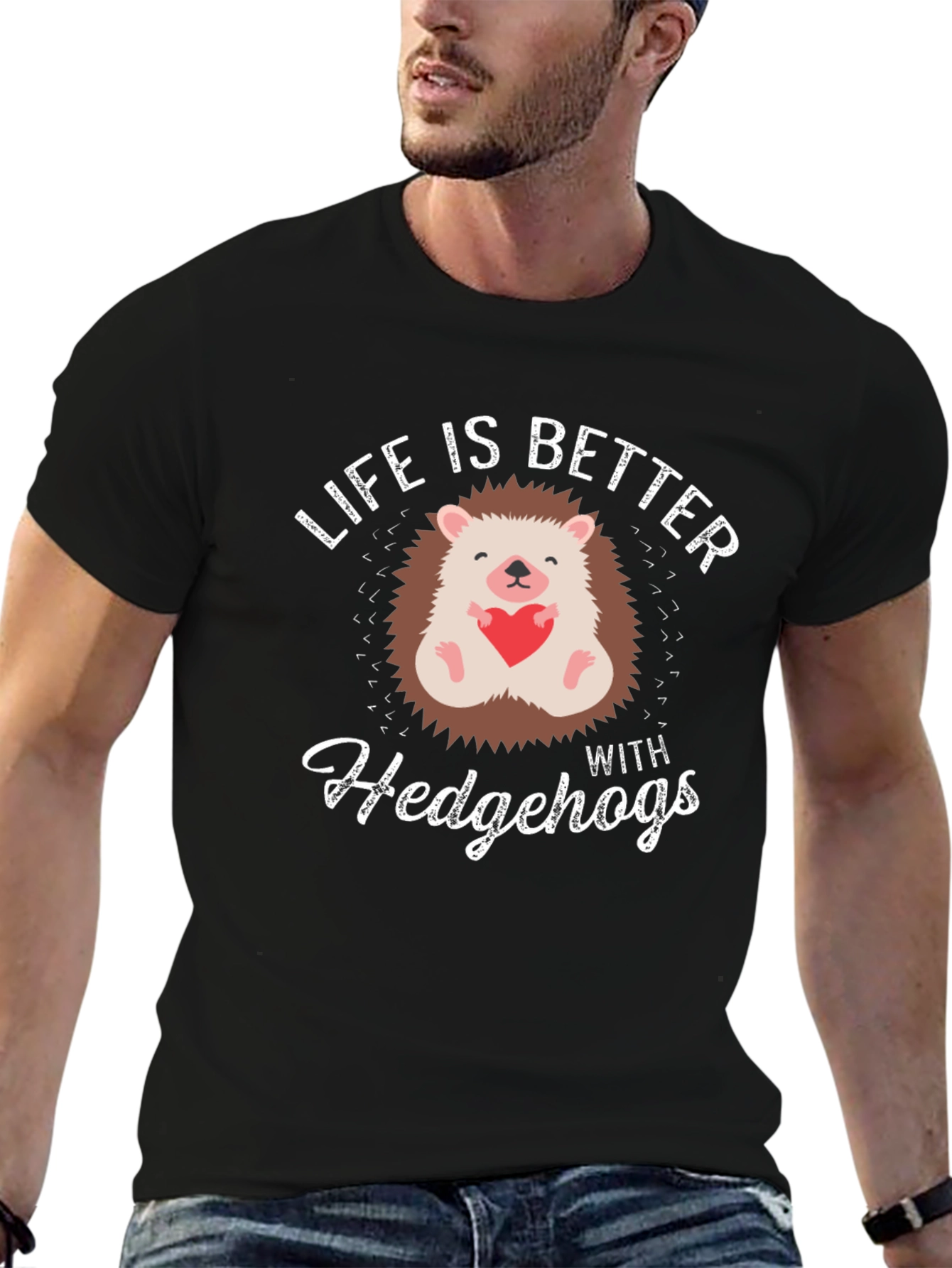 Life is Better with Hedgehogs Graphic Tee