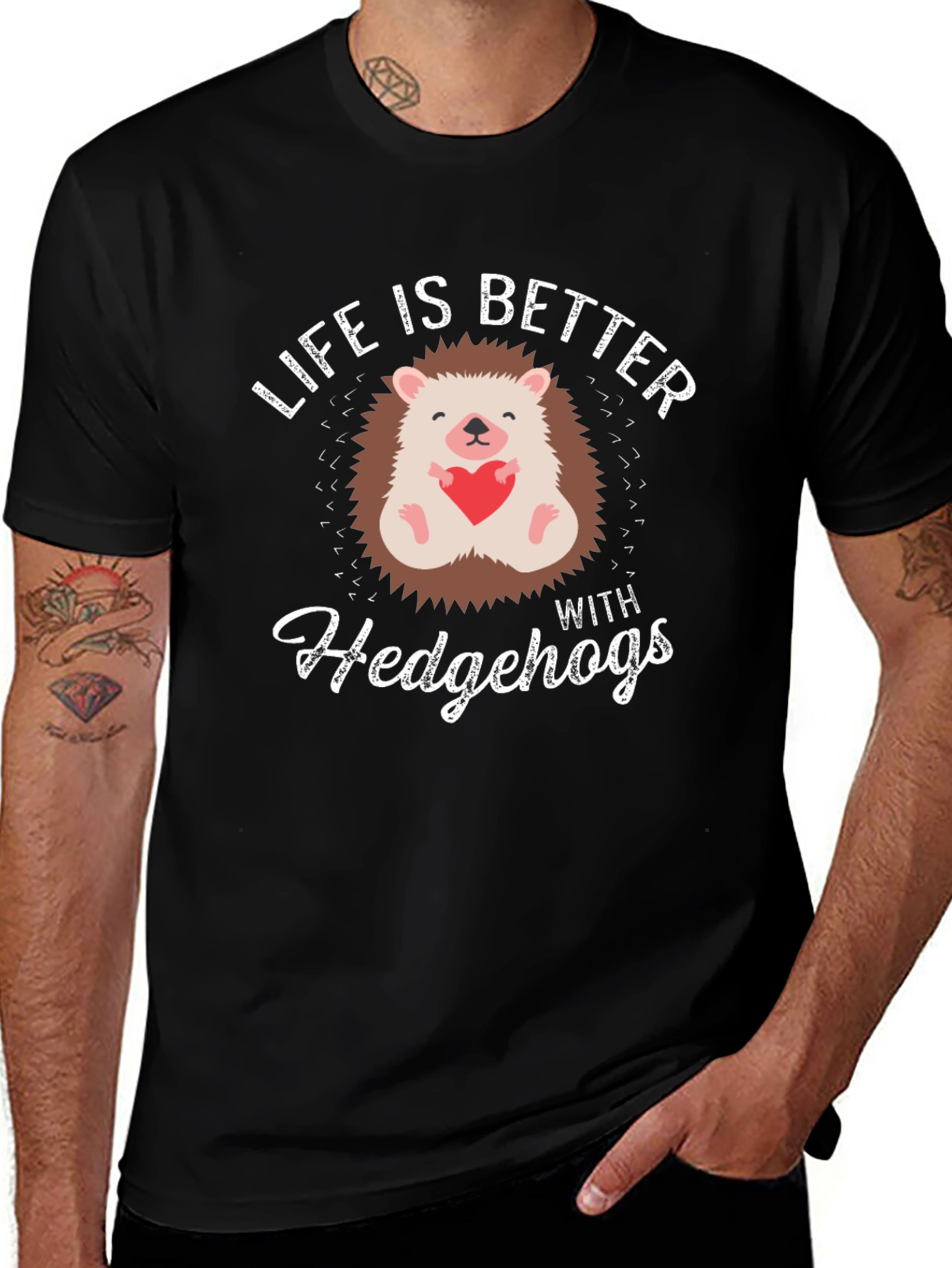 Life is Better with Hedgehogs Graphic Tee
