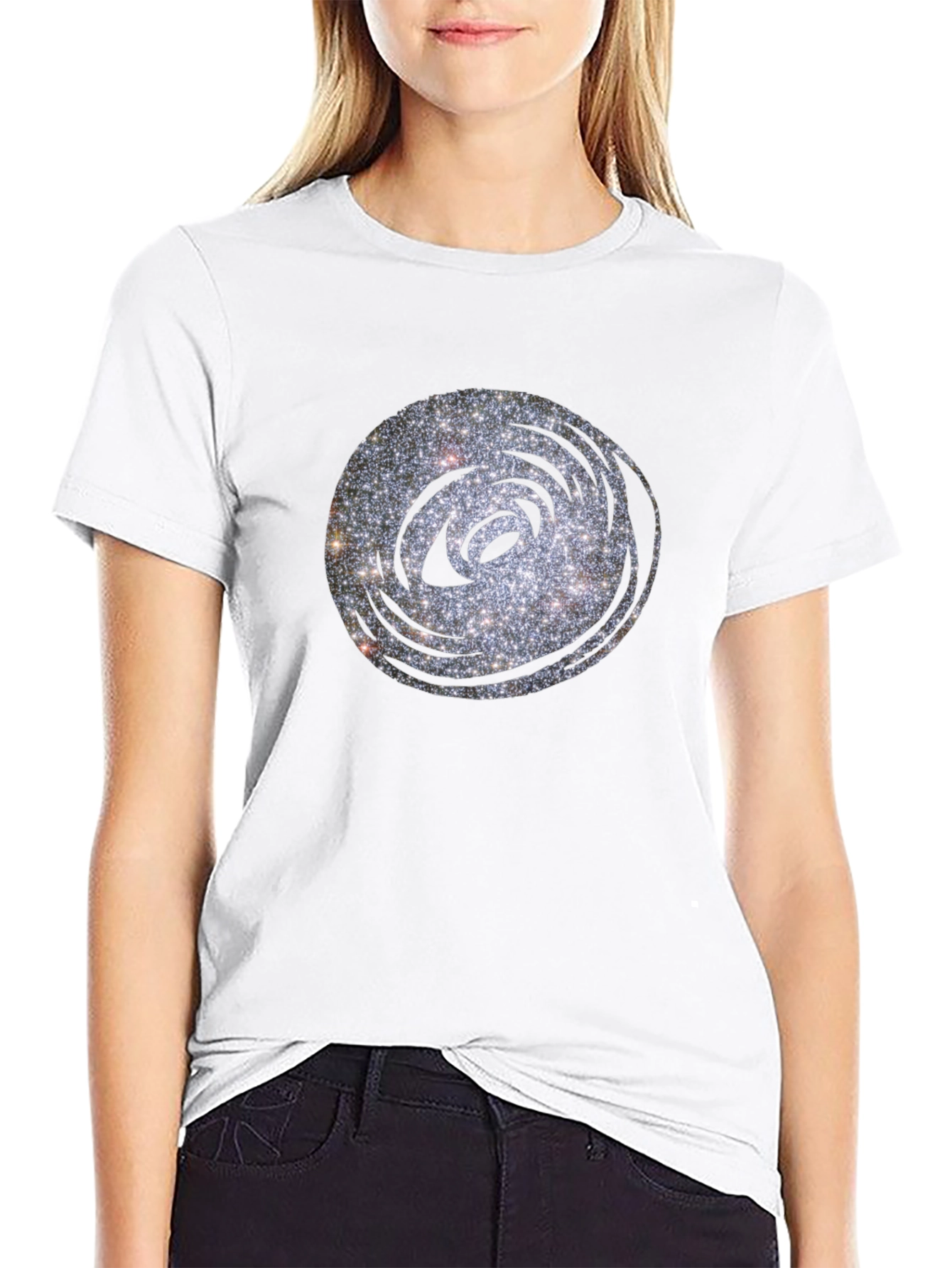 Galaxy Swirl Tee - Stylish Graphic Print Cotton T-Shirt