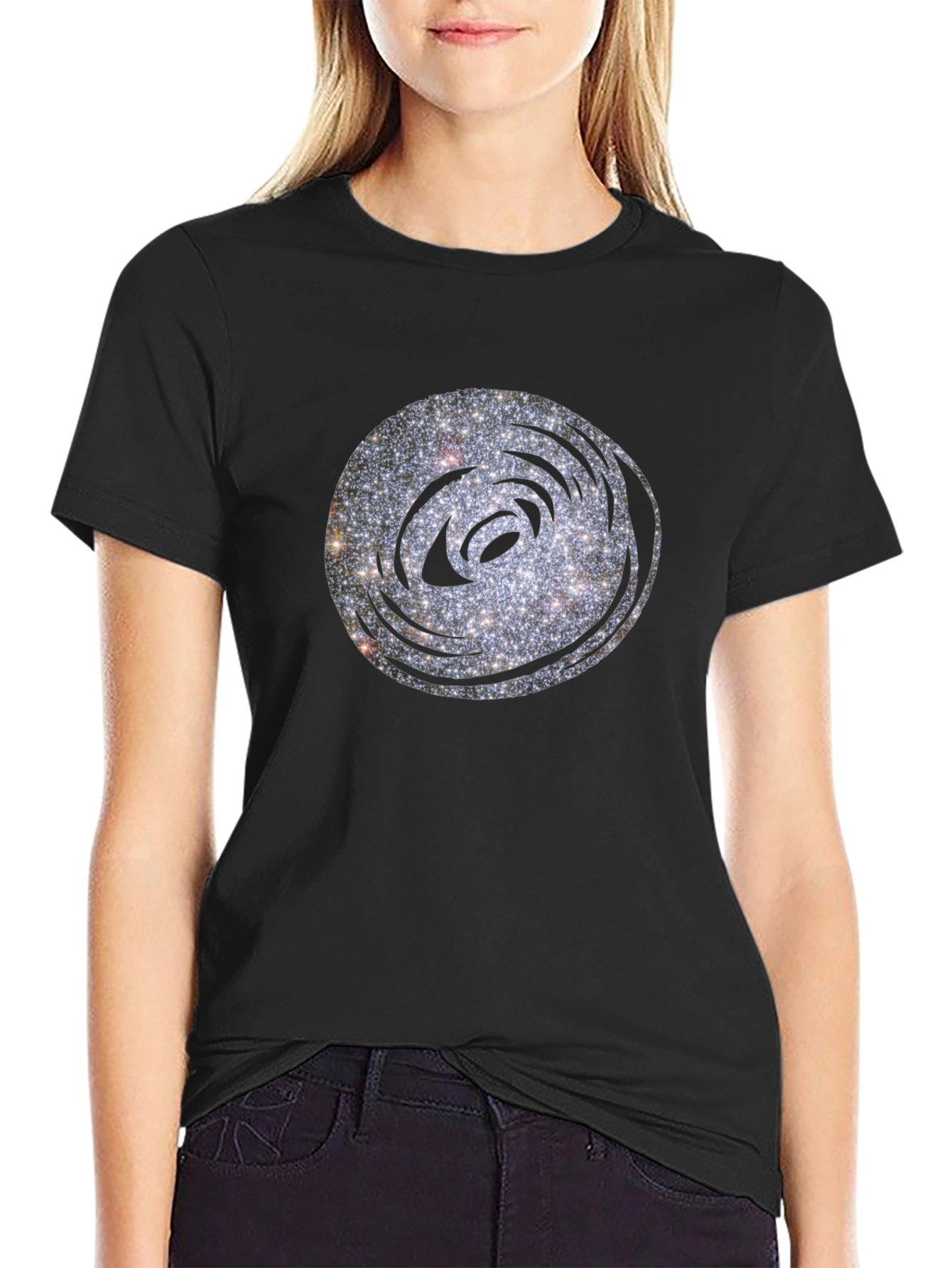 Galaxy Swirl Tee - Stylish Graphic Print Cotton T-Shirt