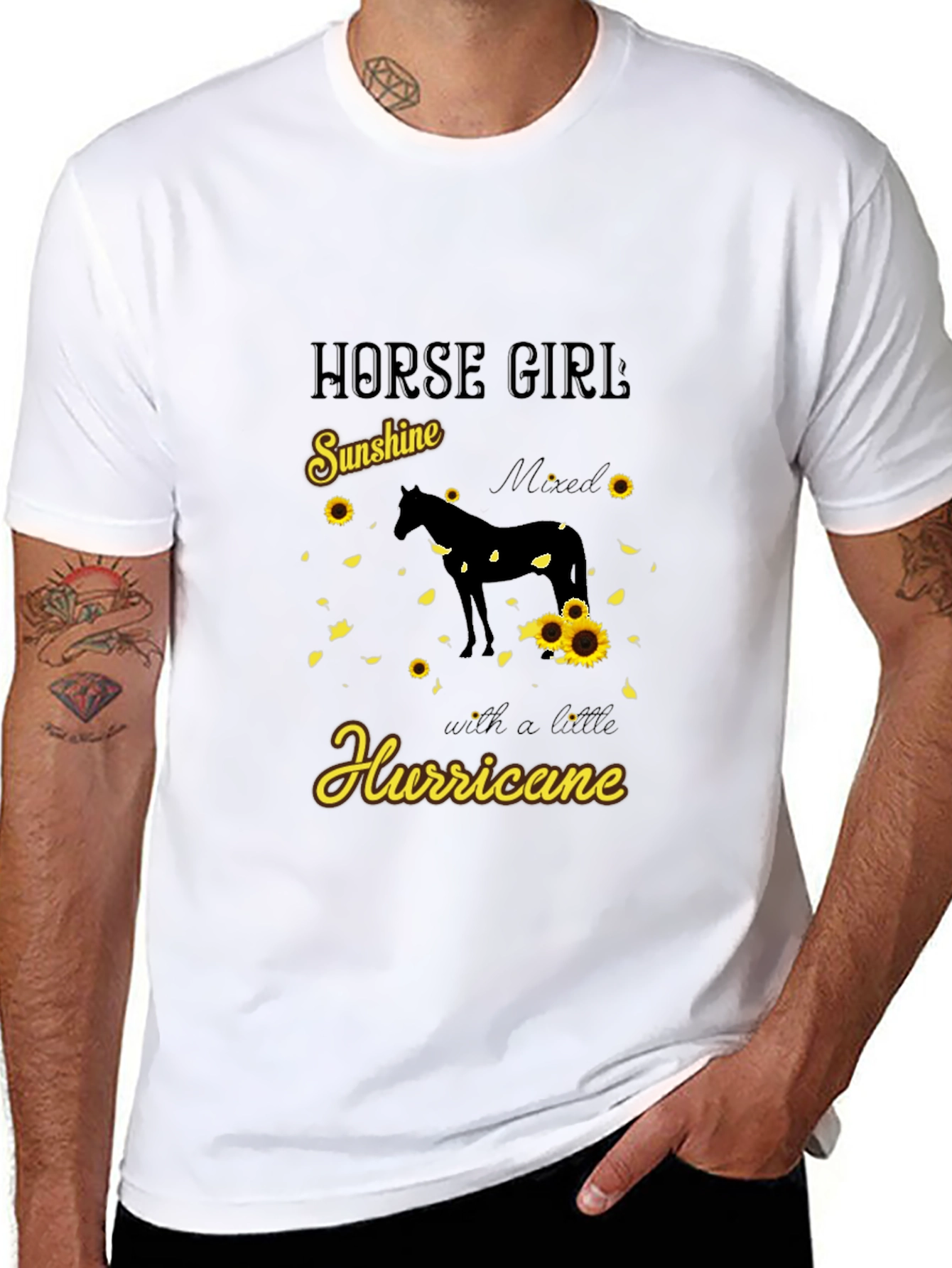 Horse Girl Sunshine Hurricane Graphic Tee
