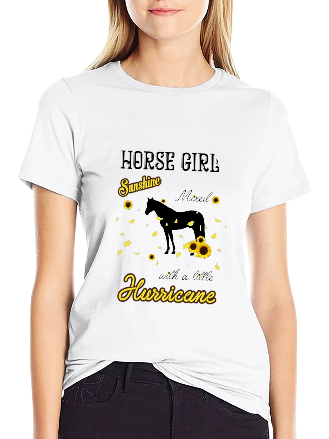 Horse Girl Sunshine Hurricane Graphic Tee