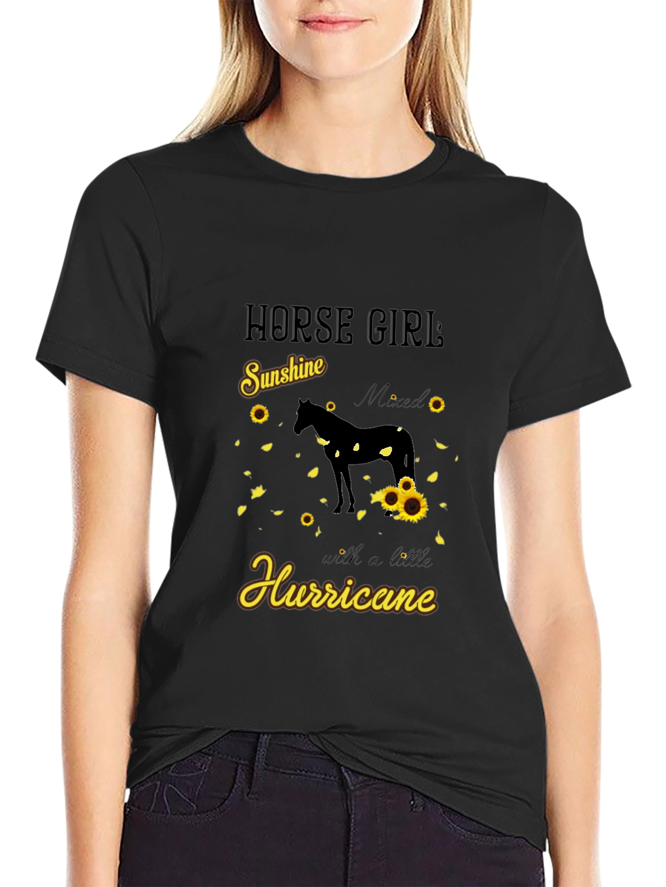 Horse Girl Sunshine Hurricane Graphic Tee