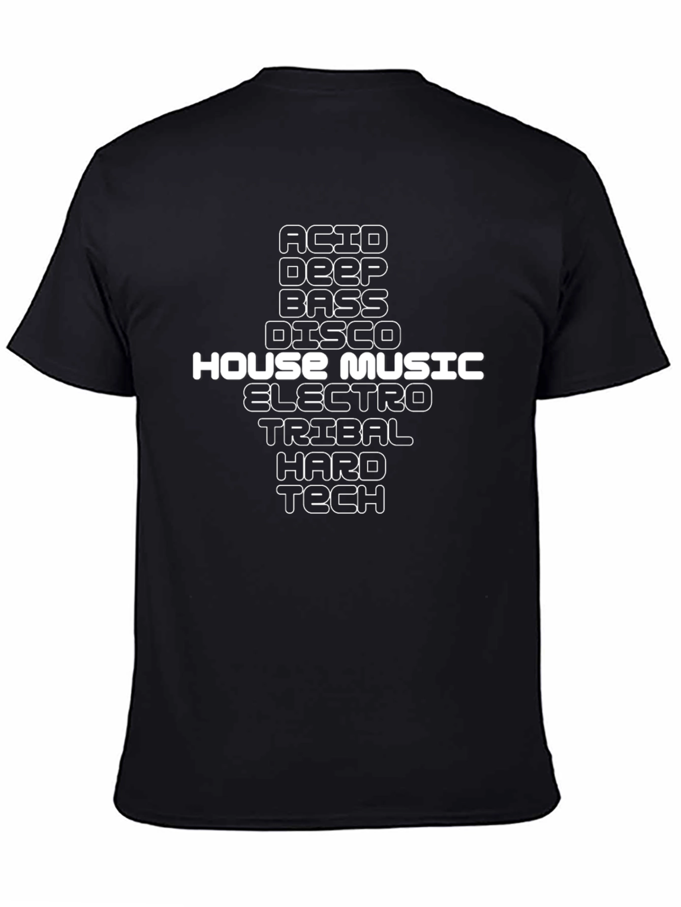 Music Genre Graphic Tee - Black