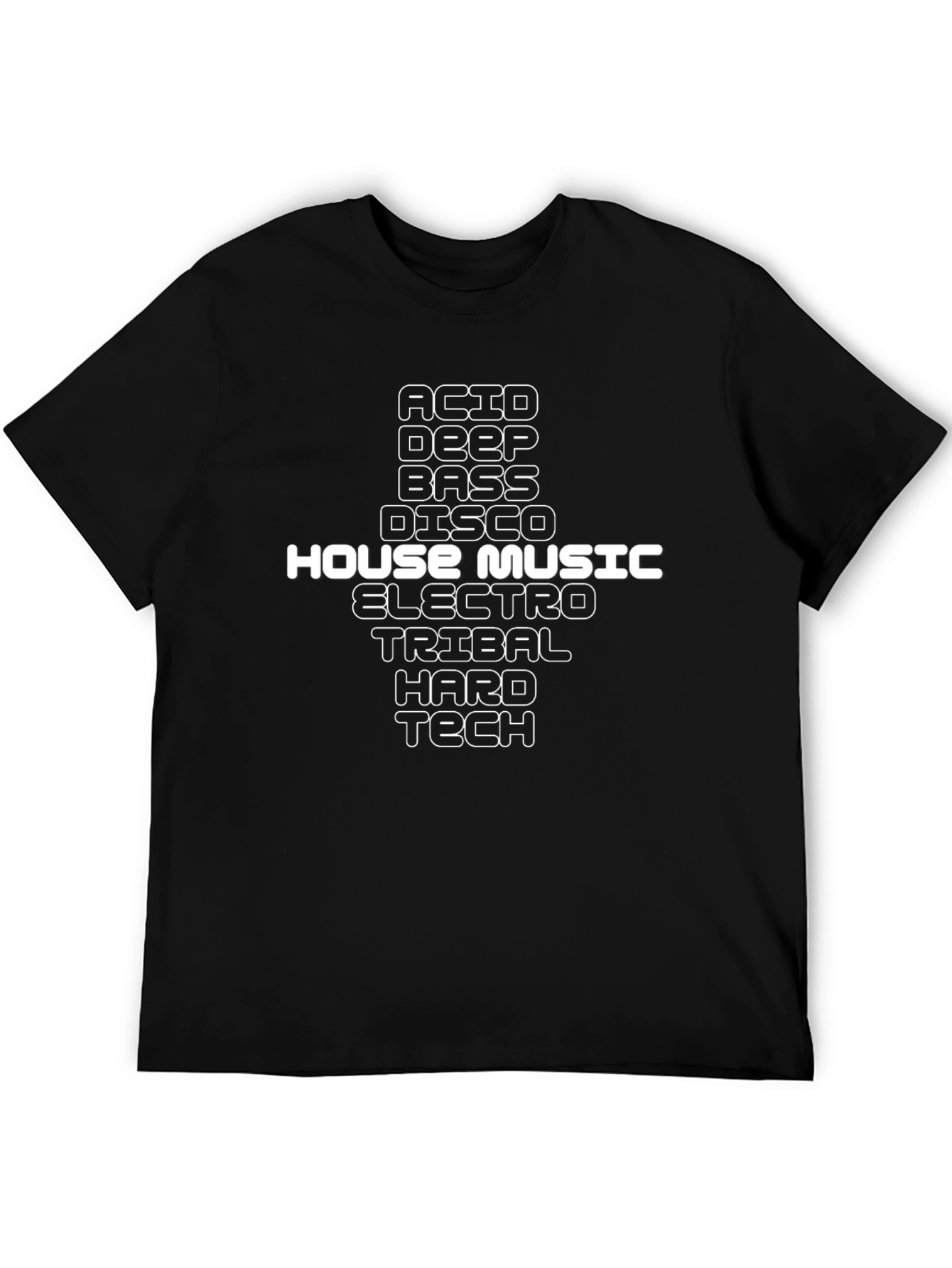 Music Genre Graphic Tee - Black