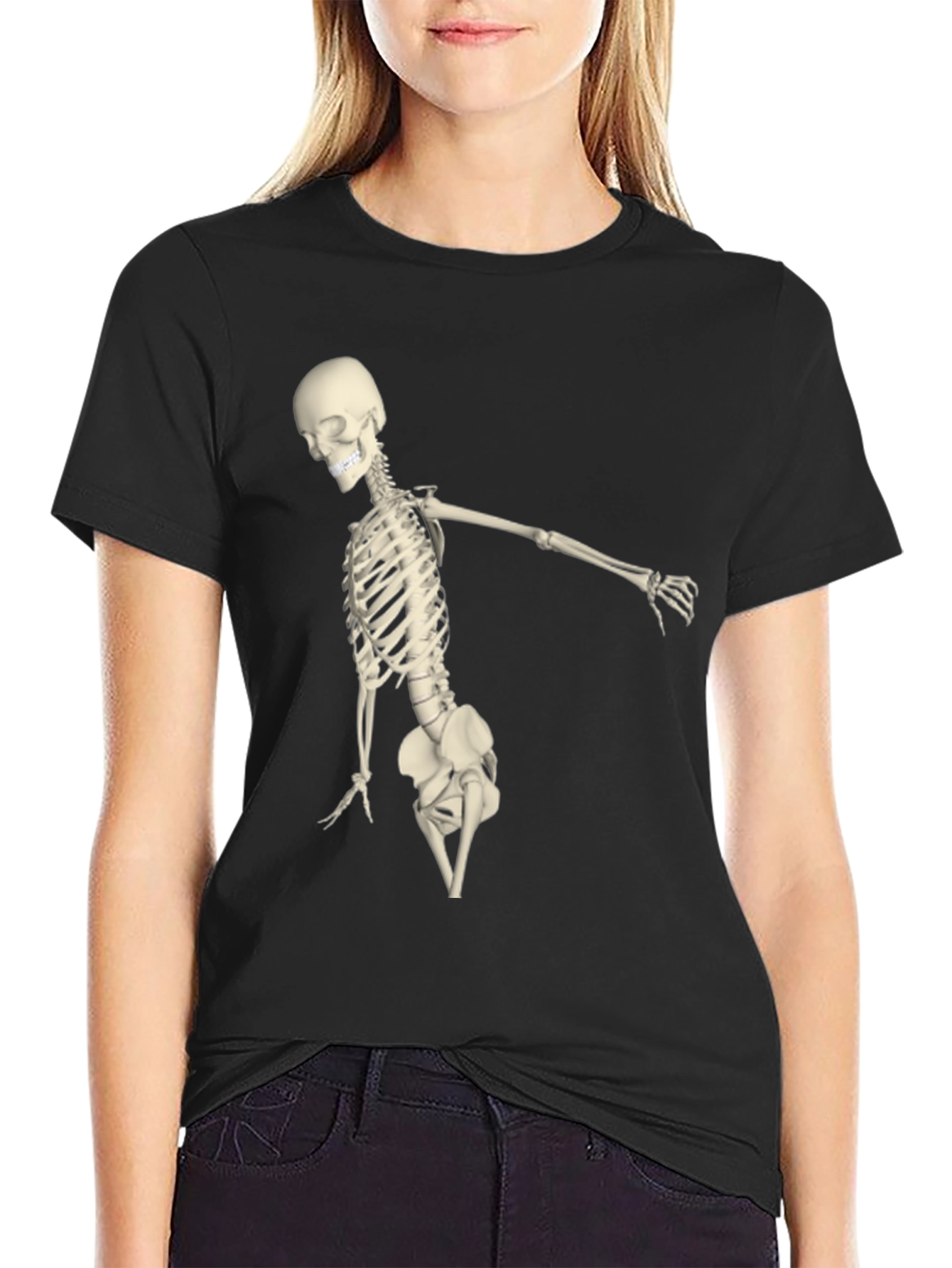 Skeleton Graphic Black Tee