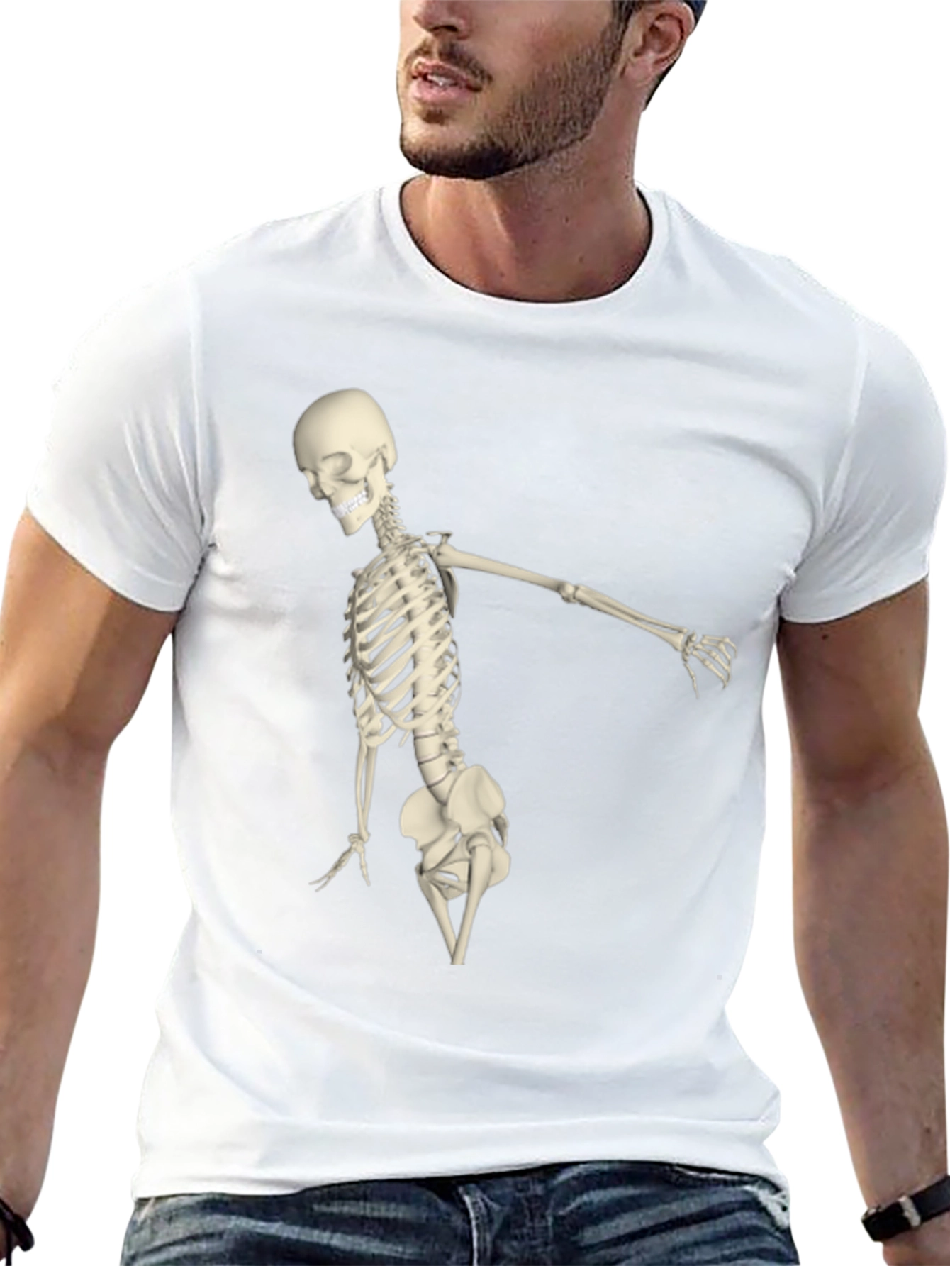 Skeleton Graphic Black Tee