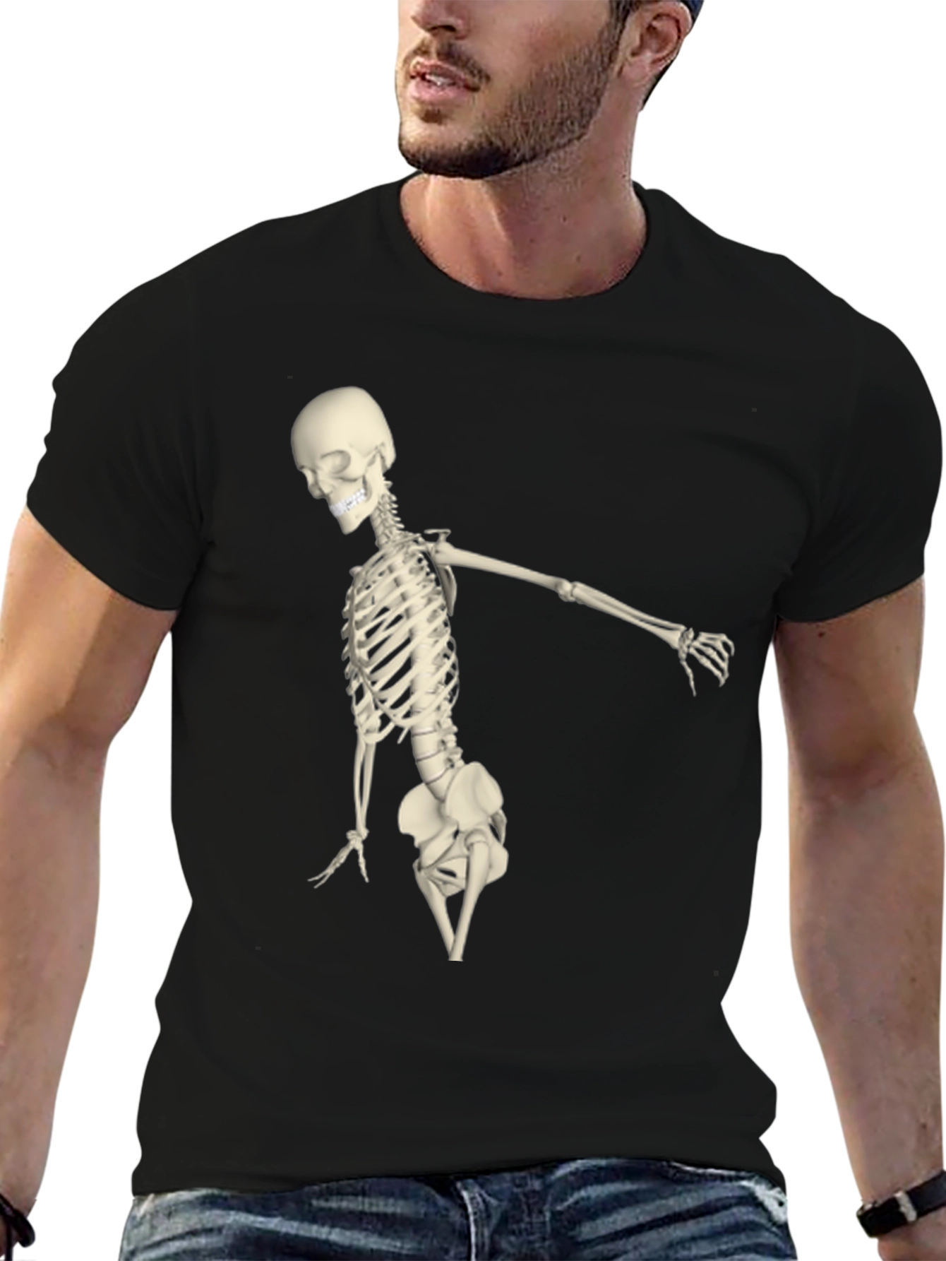 Skeleton Graphic Black Tee