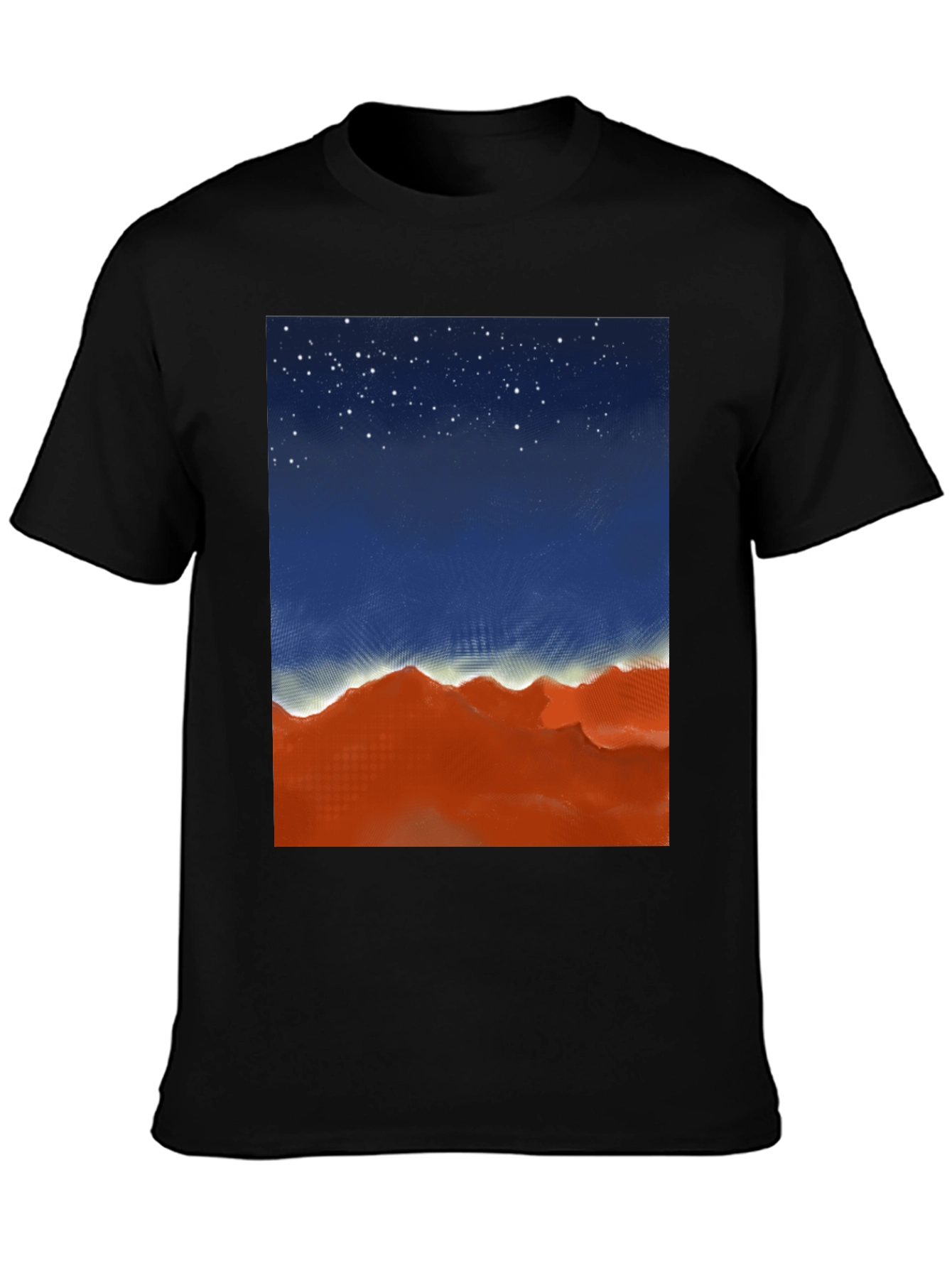 Night Sky Over Desert Graphic Tee